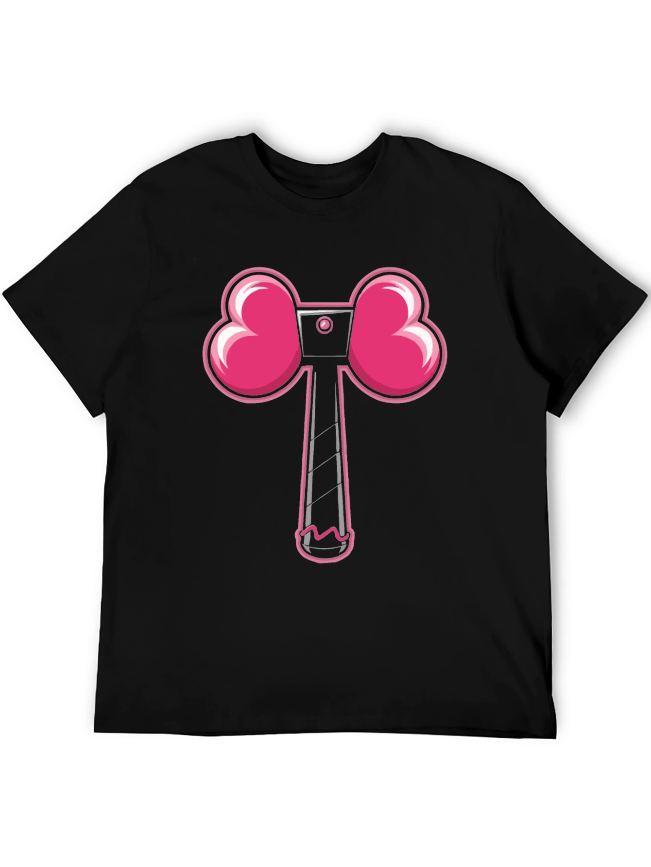 Novelty Pink Heart Hammer Graphic Tee