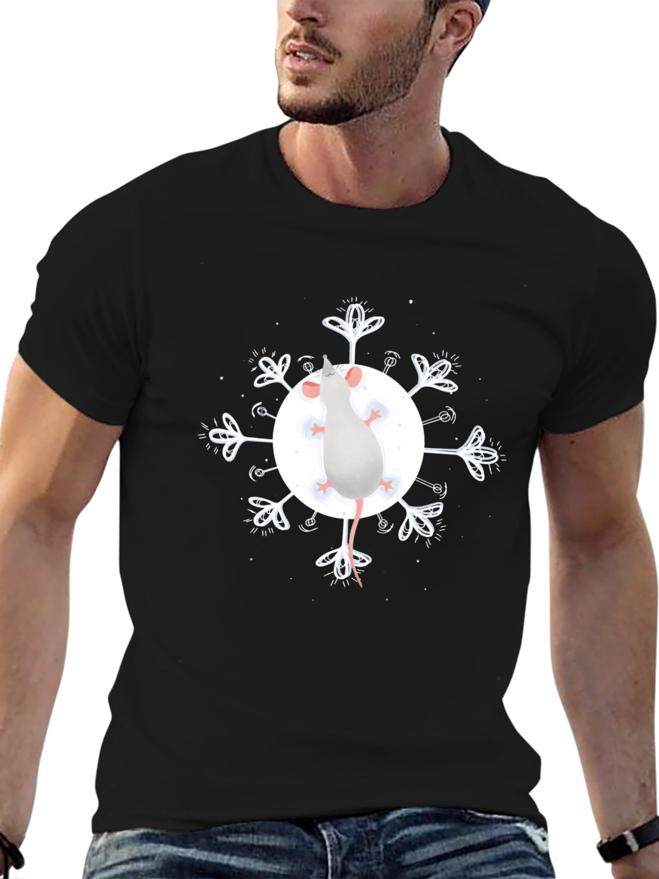 Mouse Snowflake Graphic T-Shirt