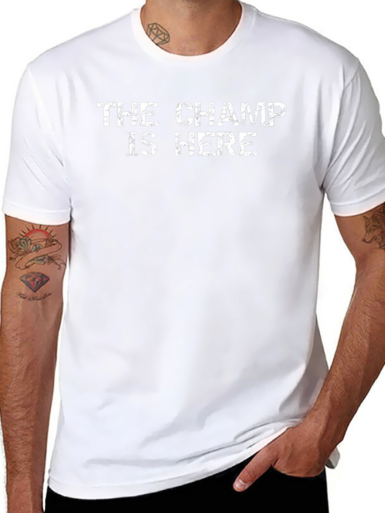 The Champ Is Here T-Shirt - Bold Graphic Tee