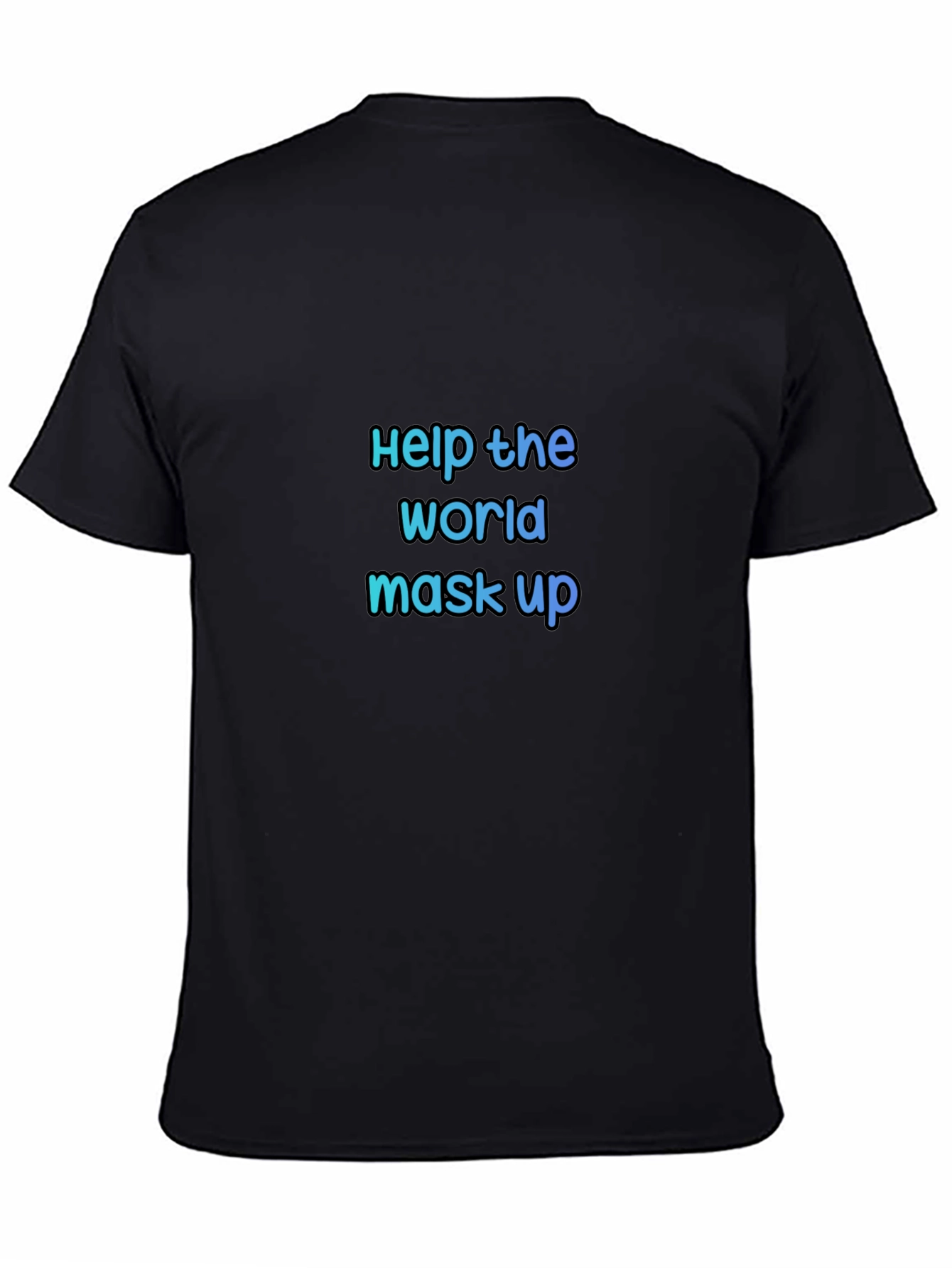 Help the World Mask Up Black Tee