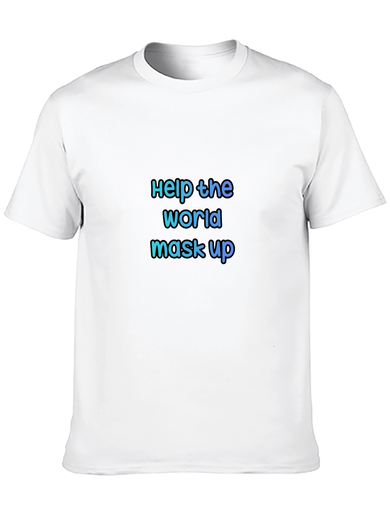 Help the World Mask Up Black Tee