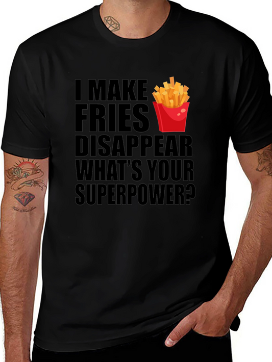 Funny Fries Disappear Graphic T-Shirt