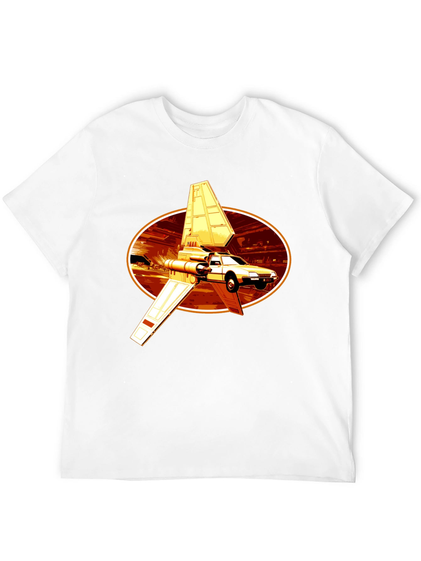 Sci-Fi Car T-Shirt - Black Graphic Tee