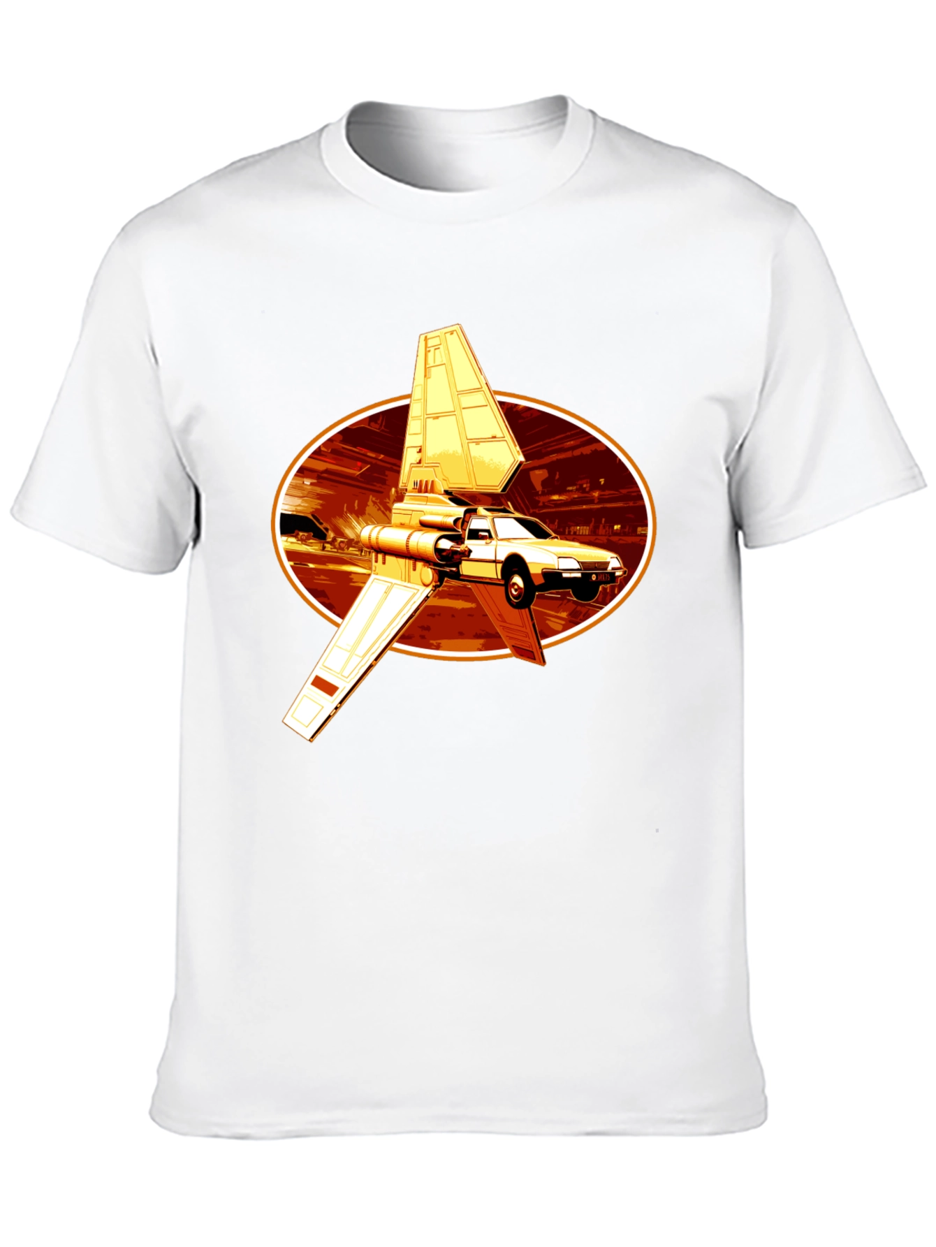 Sci-Fi Car T-Shirt - Black Graphic Tee