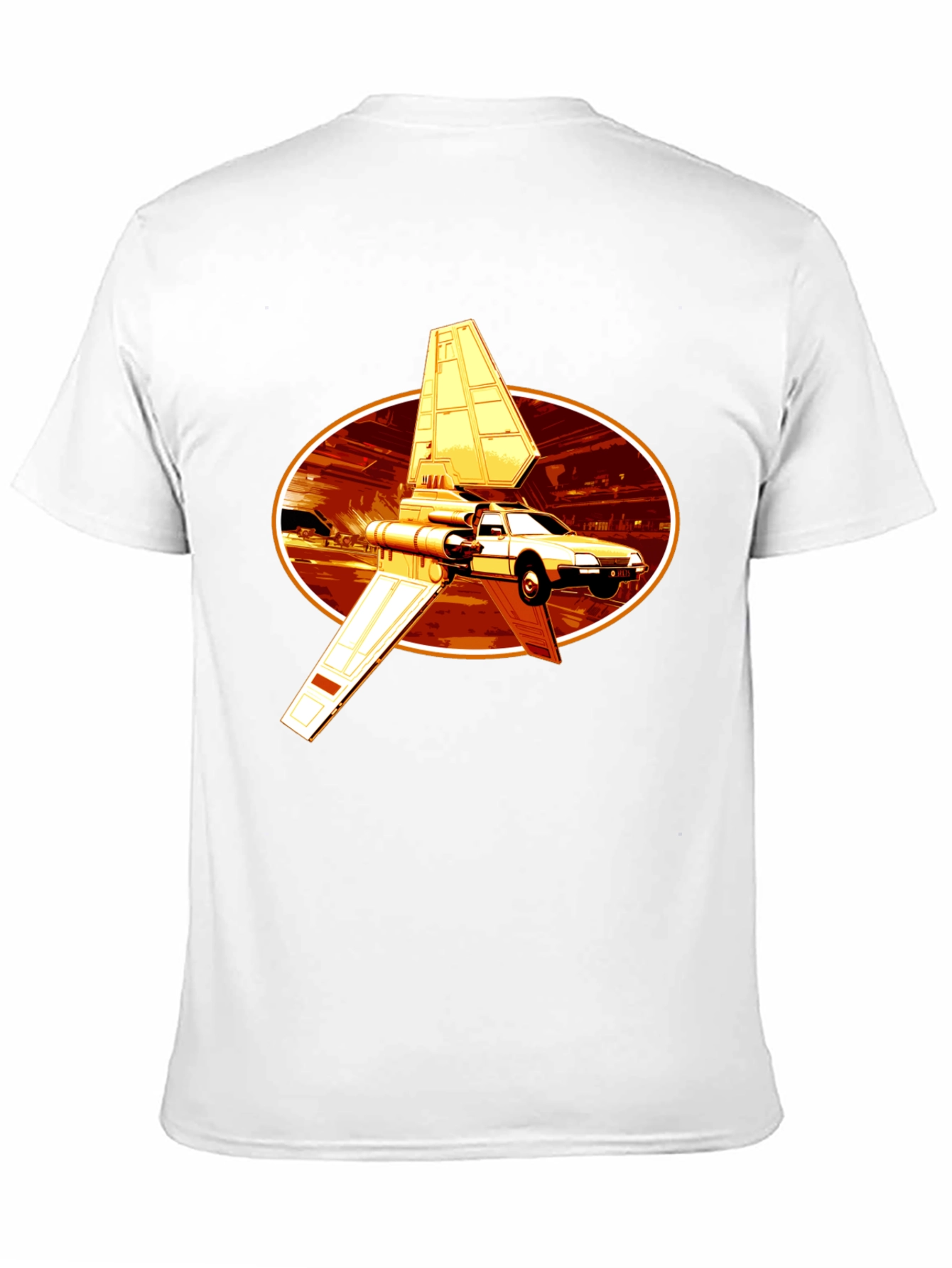 Sci-Fi Car T-Shirt - Black Graphic Tee