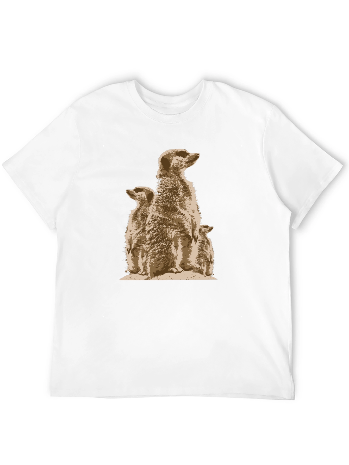 Meerkat Family Graphic Tee - Unique Animal Design