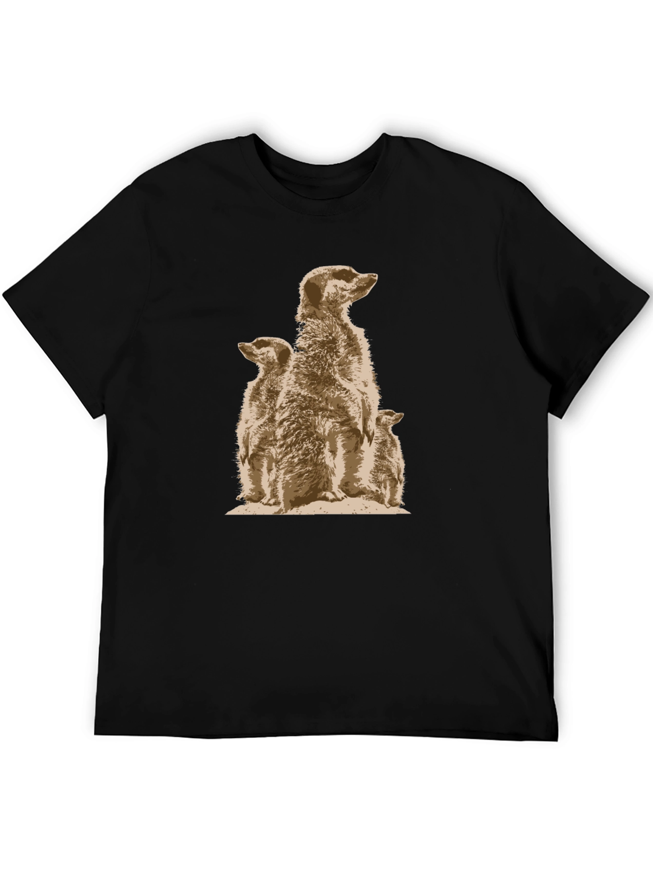 Meerkat Family Graphic Tee - Unique Animal Design