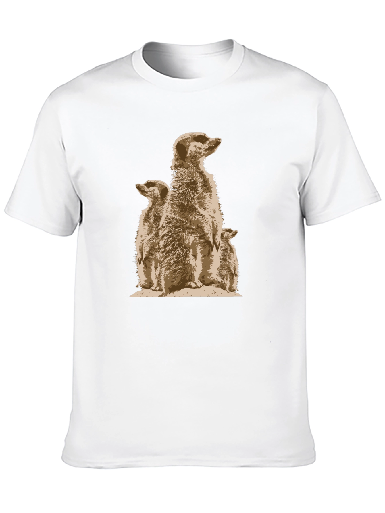 Meerkat Family Graphic Tee - Unique Animal Design