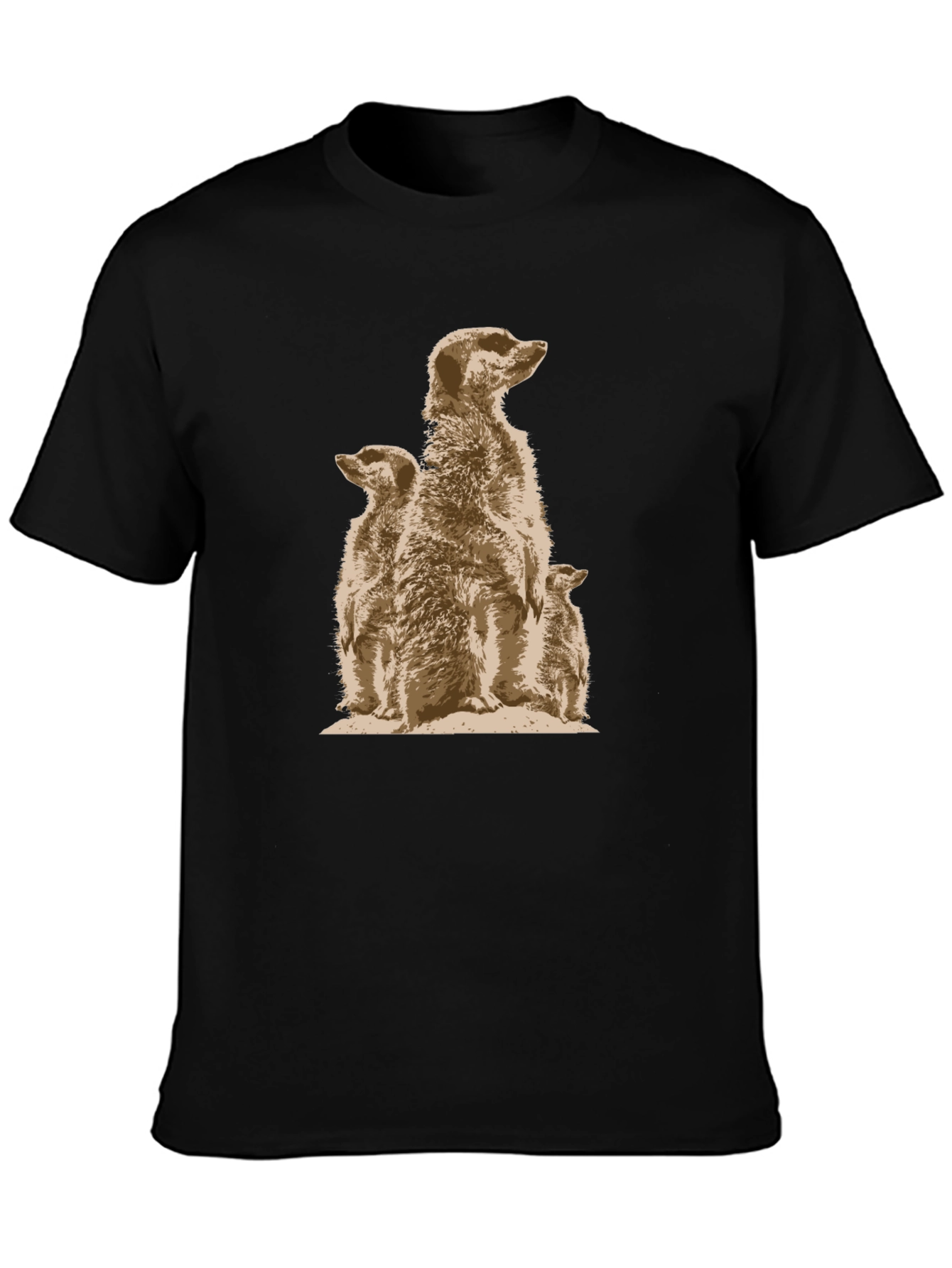 Meerkat Family Graphic Tee - Unique Animal Design