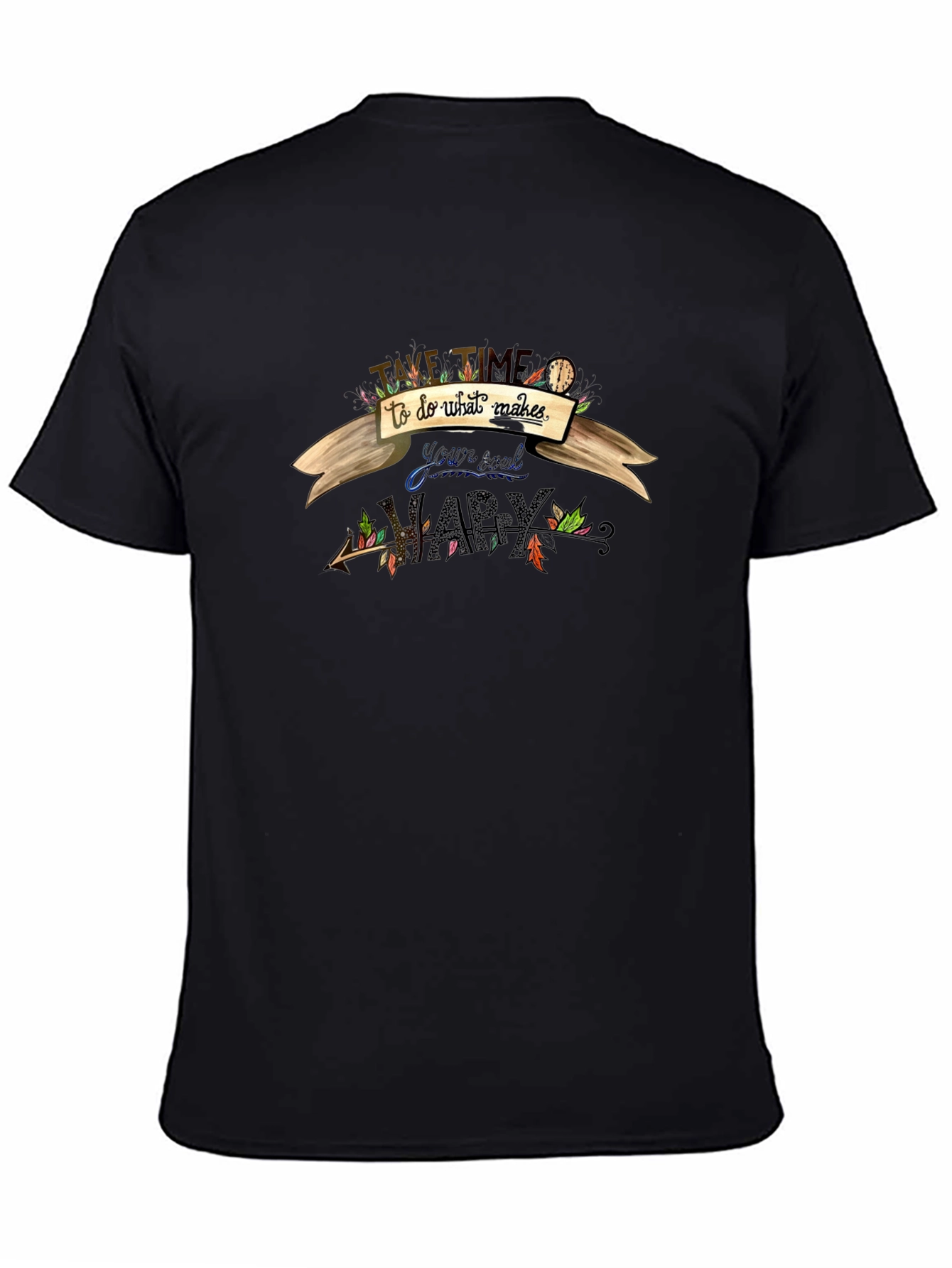 Take Time Black Graphic T-Shirt