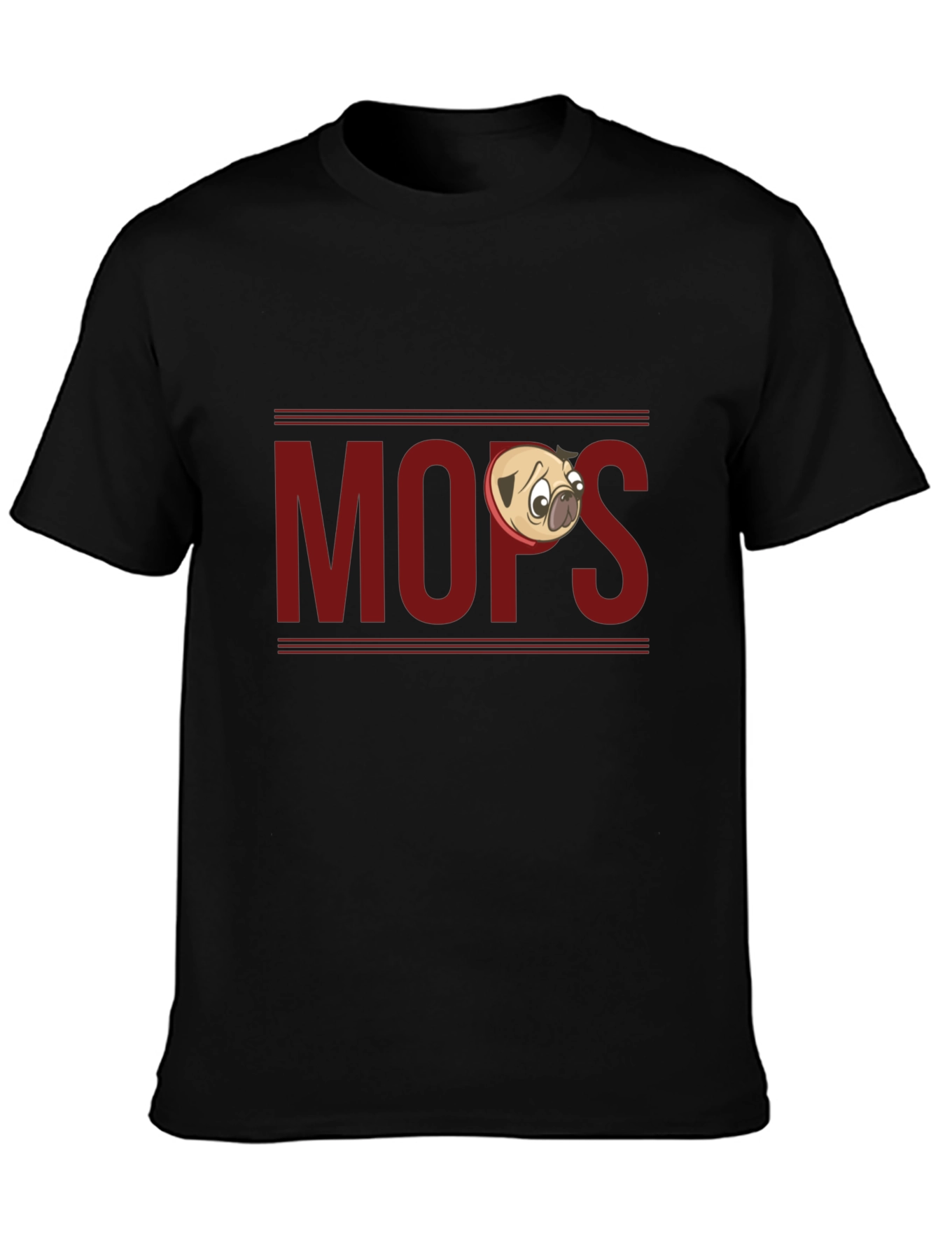 Funny Pug T-Shirt - Mops Cartoon Design
