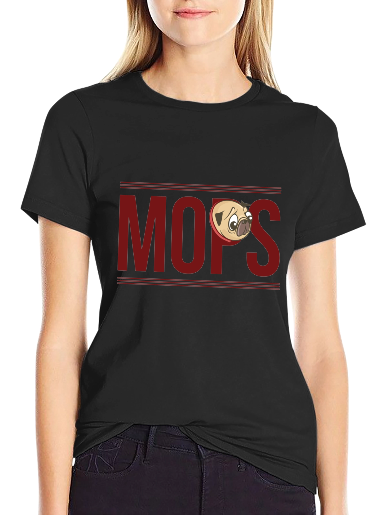 Funny Pug T-Shirt - Mops Cartoon Design