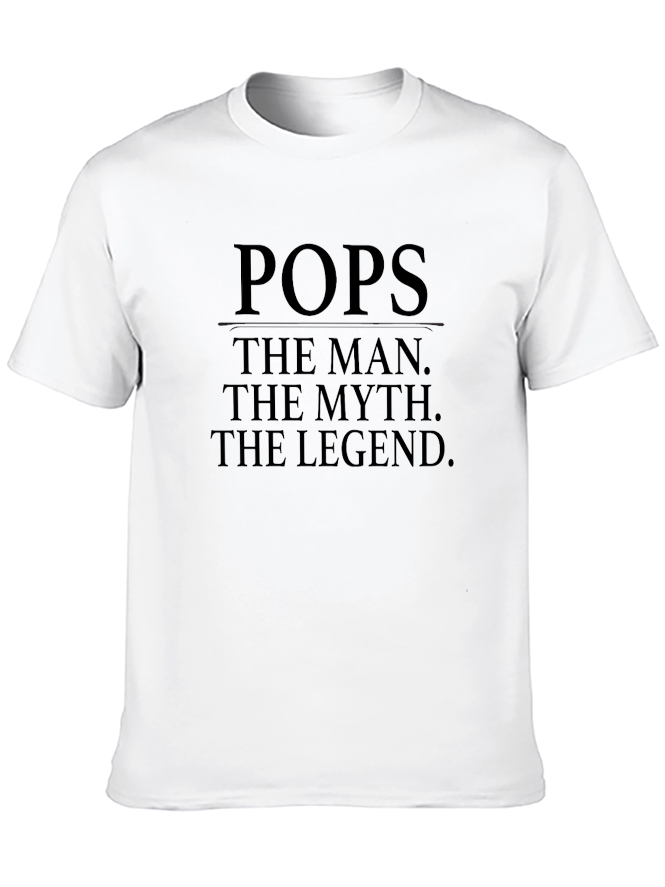 Pops The Man The Myth The Legend Black T-Shirt