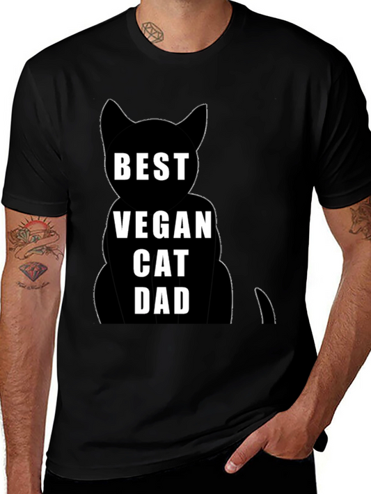 Best Vegan Cat Dad T-Shirt