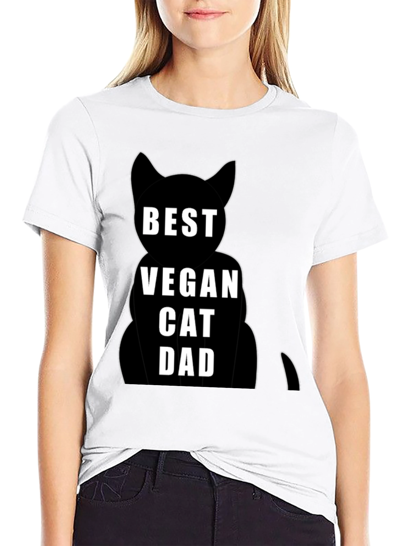 Best Vegan Cat Dad T-Shirt