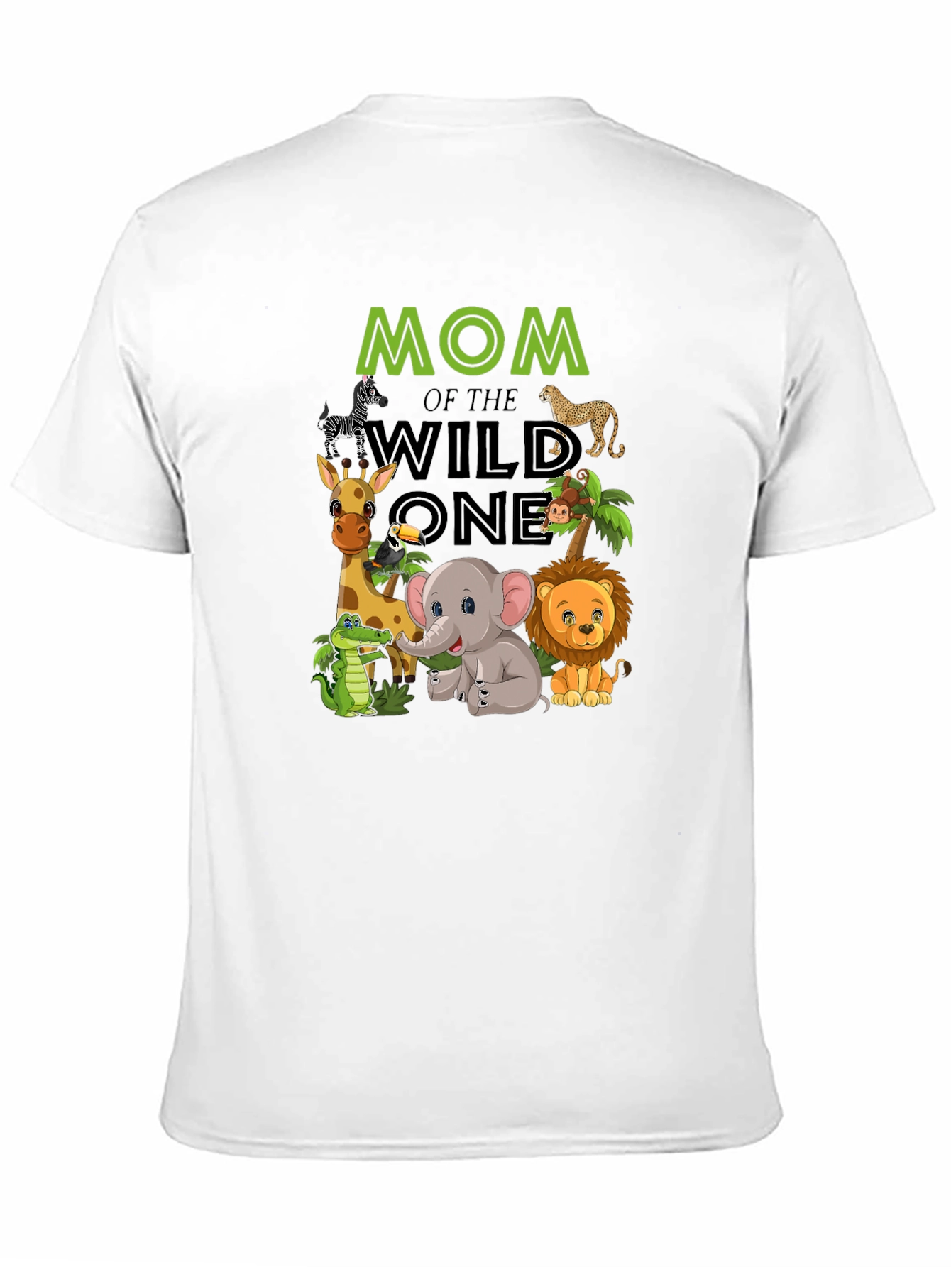 Mom of the Wild One Safari Animals T-Shirt