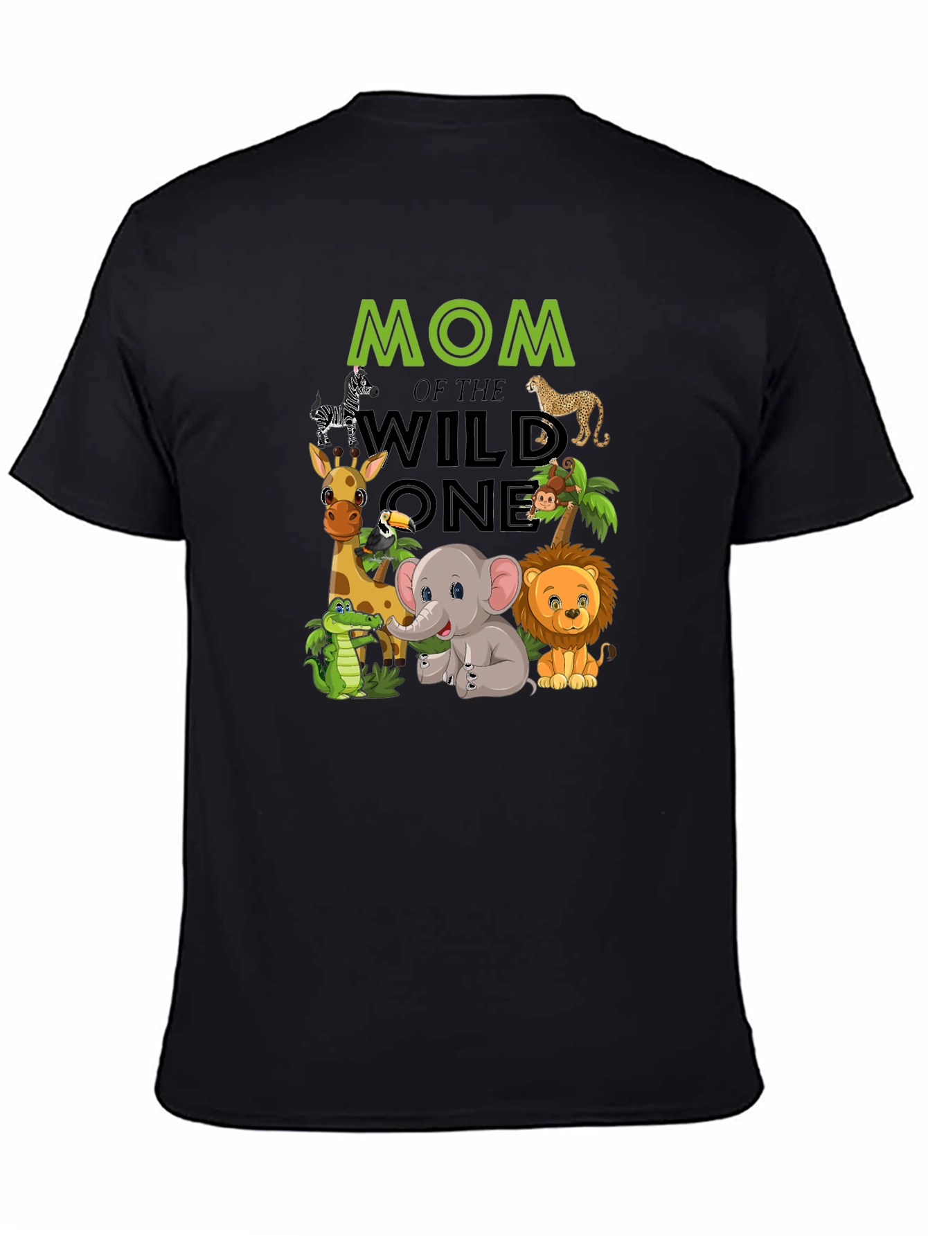 Mom of the Wild One Safari Animals T-Shirt
