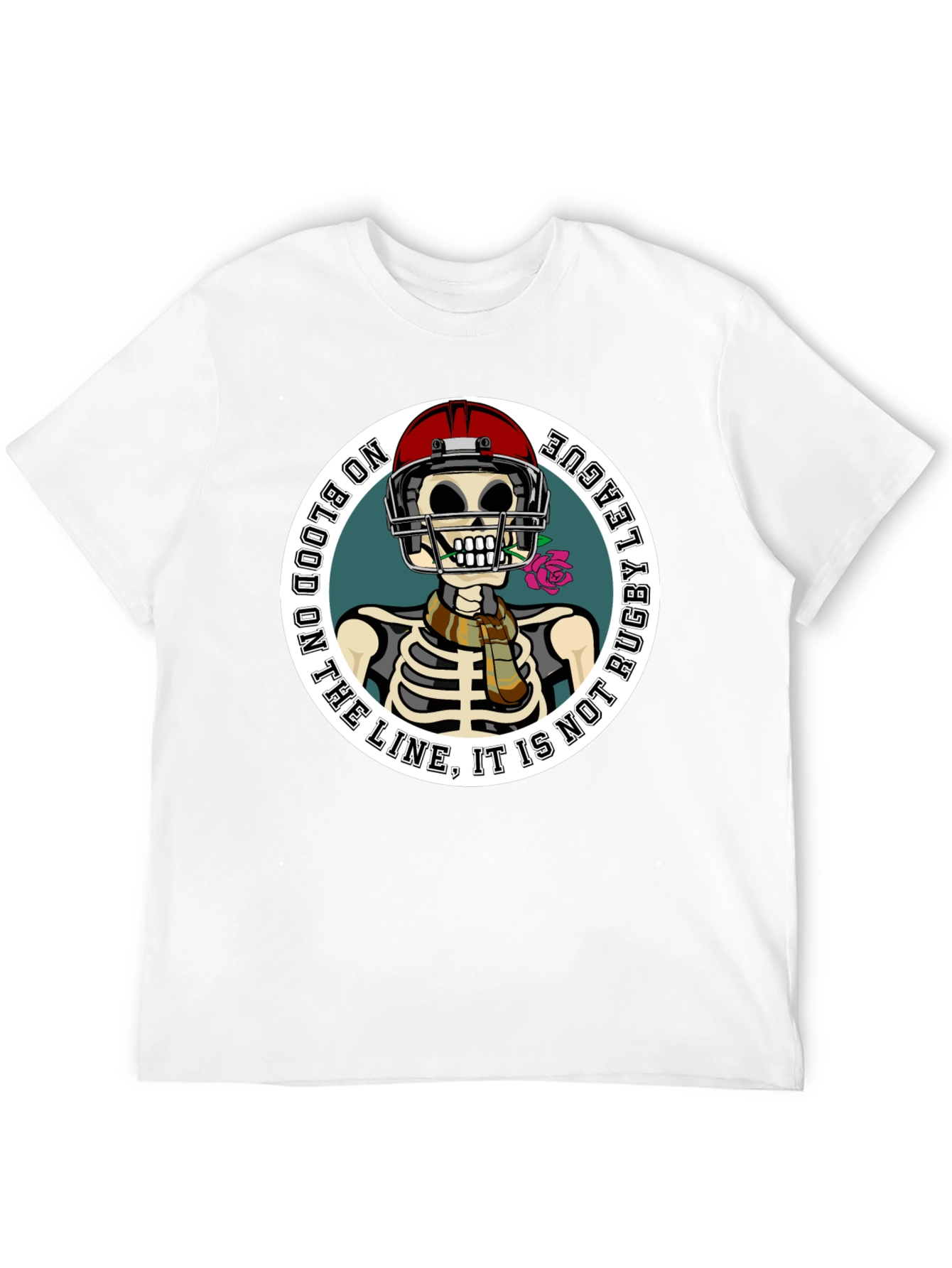 Rugby League Skeleton Graphic T-Shirt