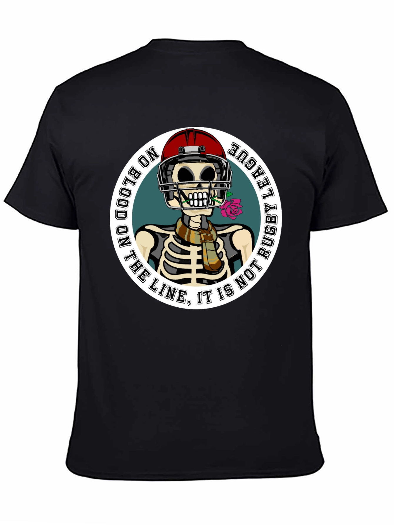 Rugby League Skeleton Graphic T-Shirt