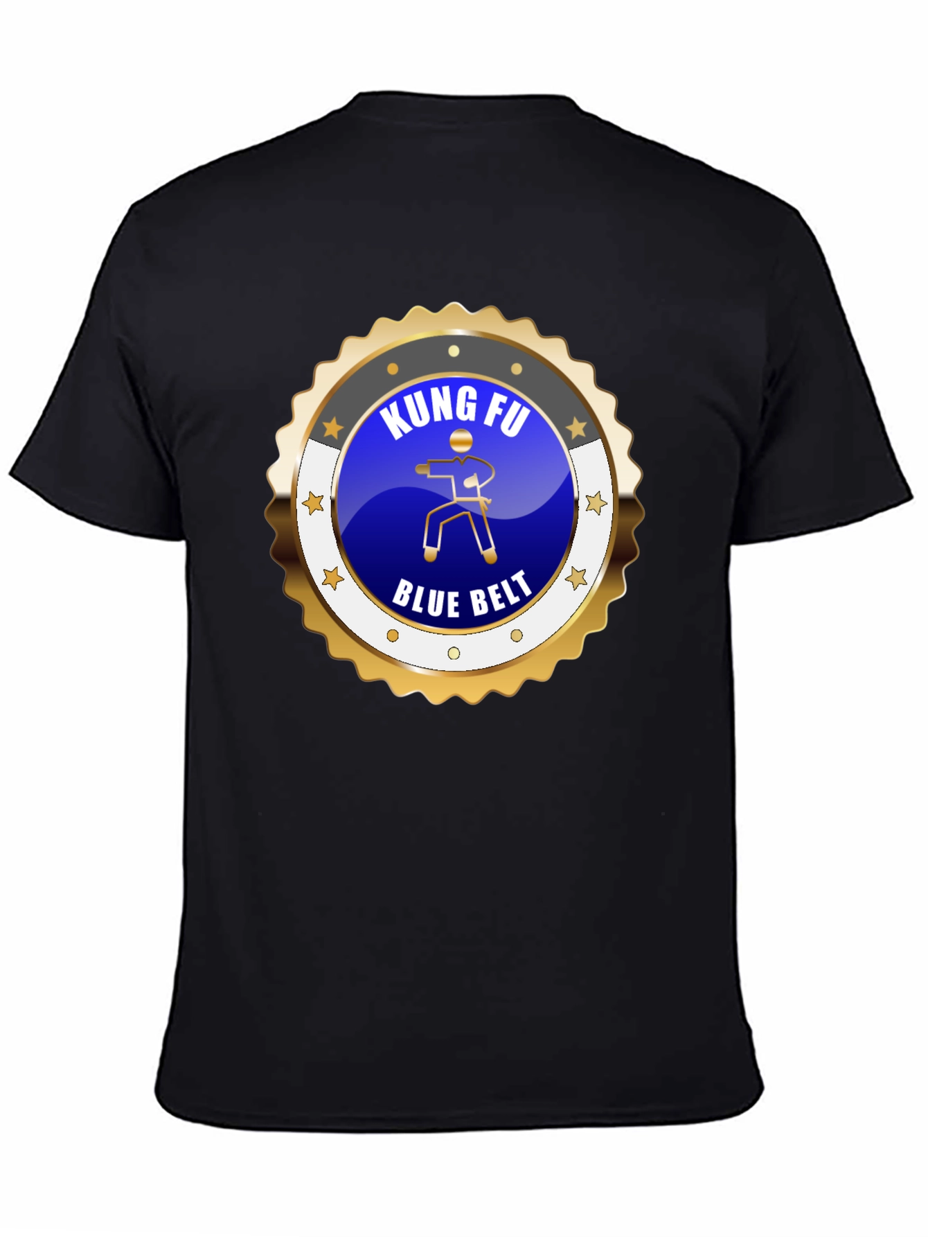 Kung Fu Blue Belt Black T-Shirt