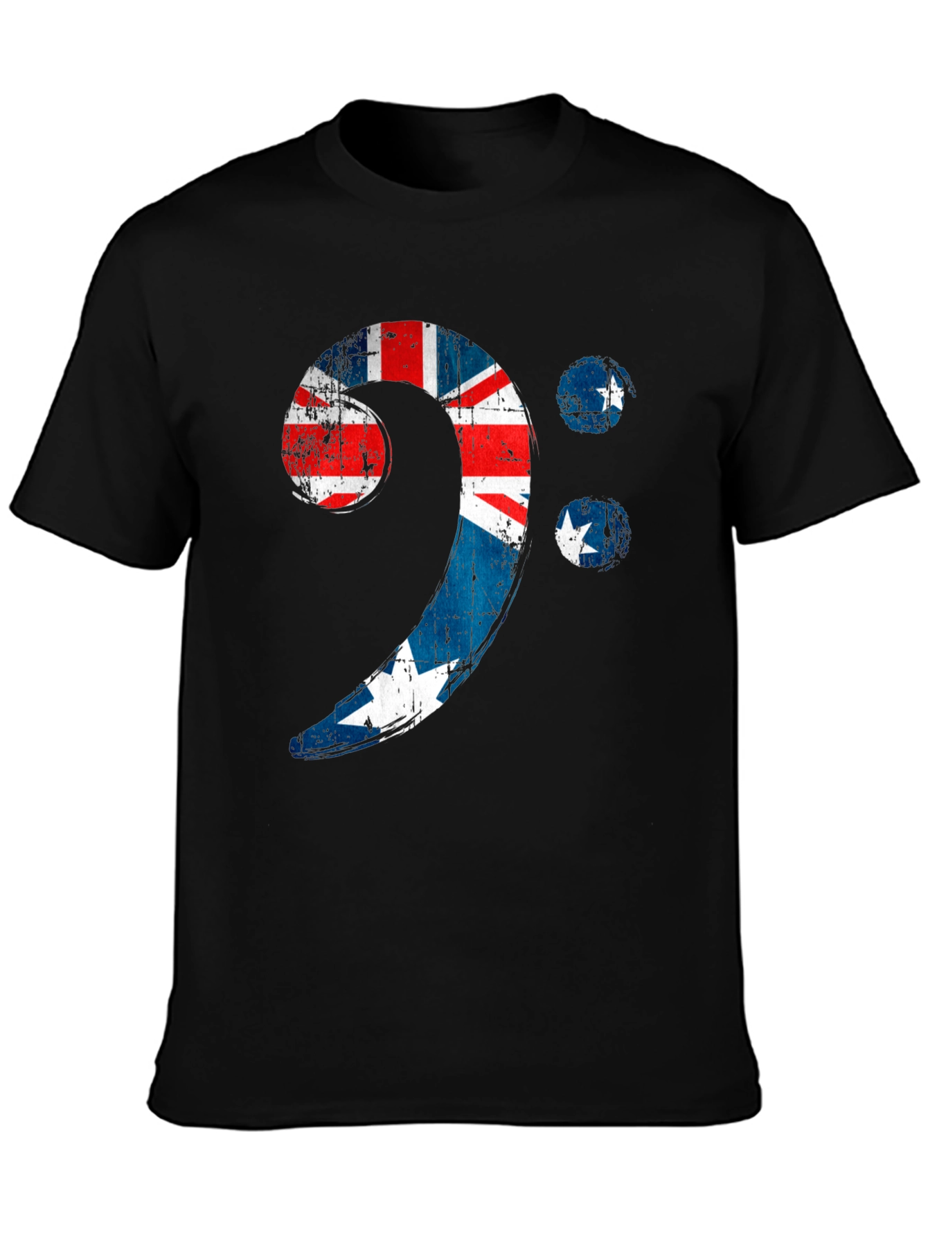 Bass Clef Australian Flag Graphic Tee