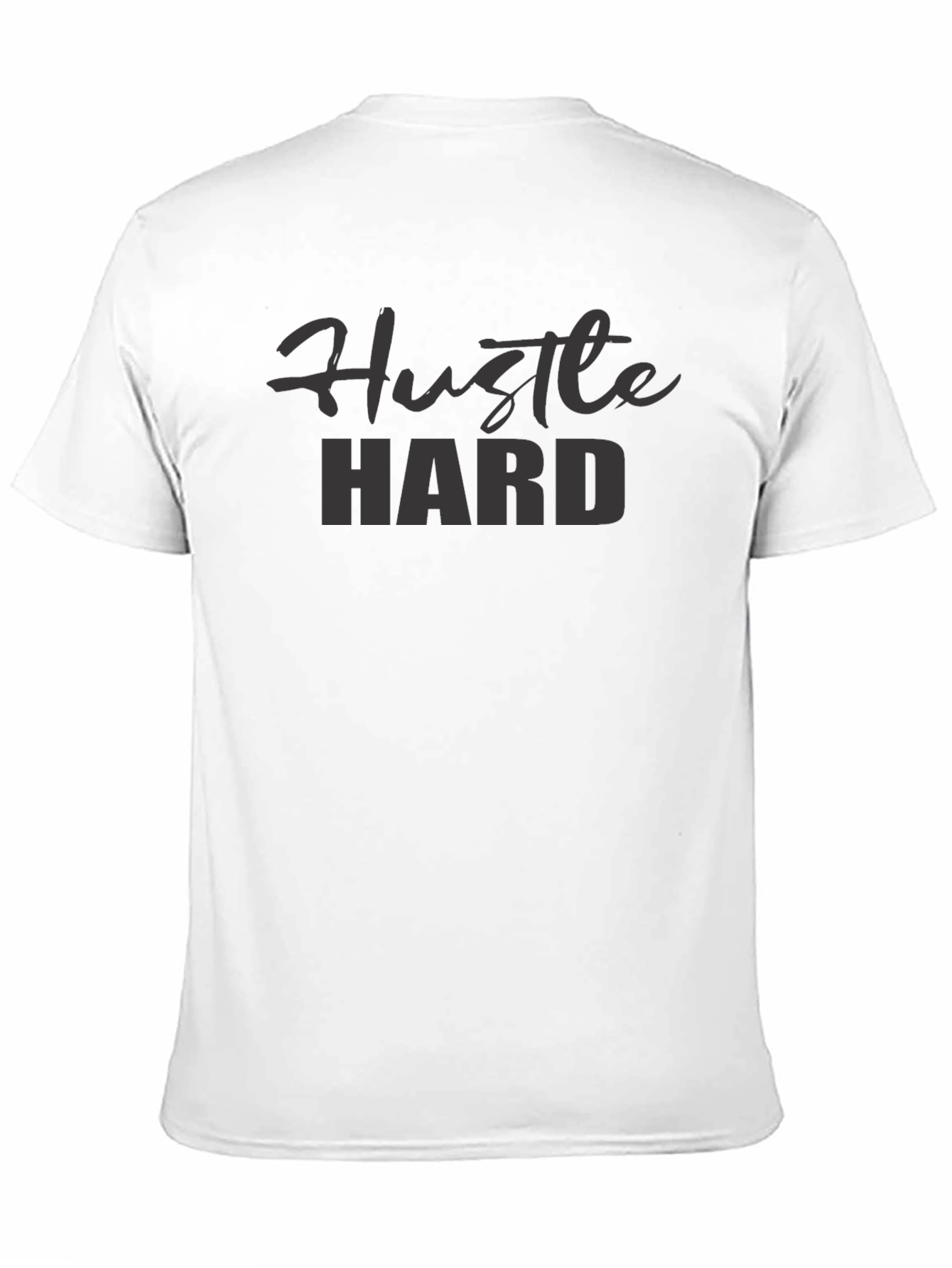 Hustle Hard Graphic Tee - Black Crew Neck