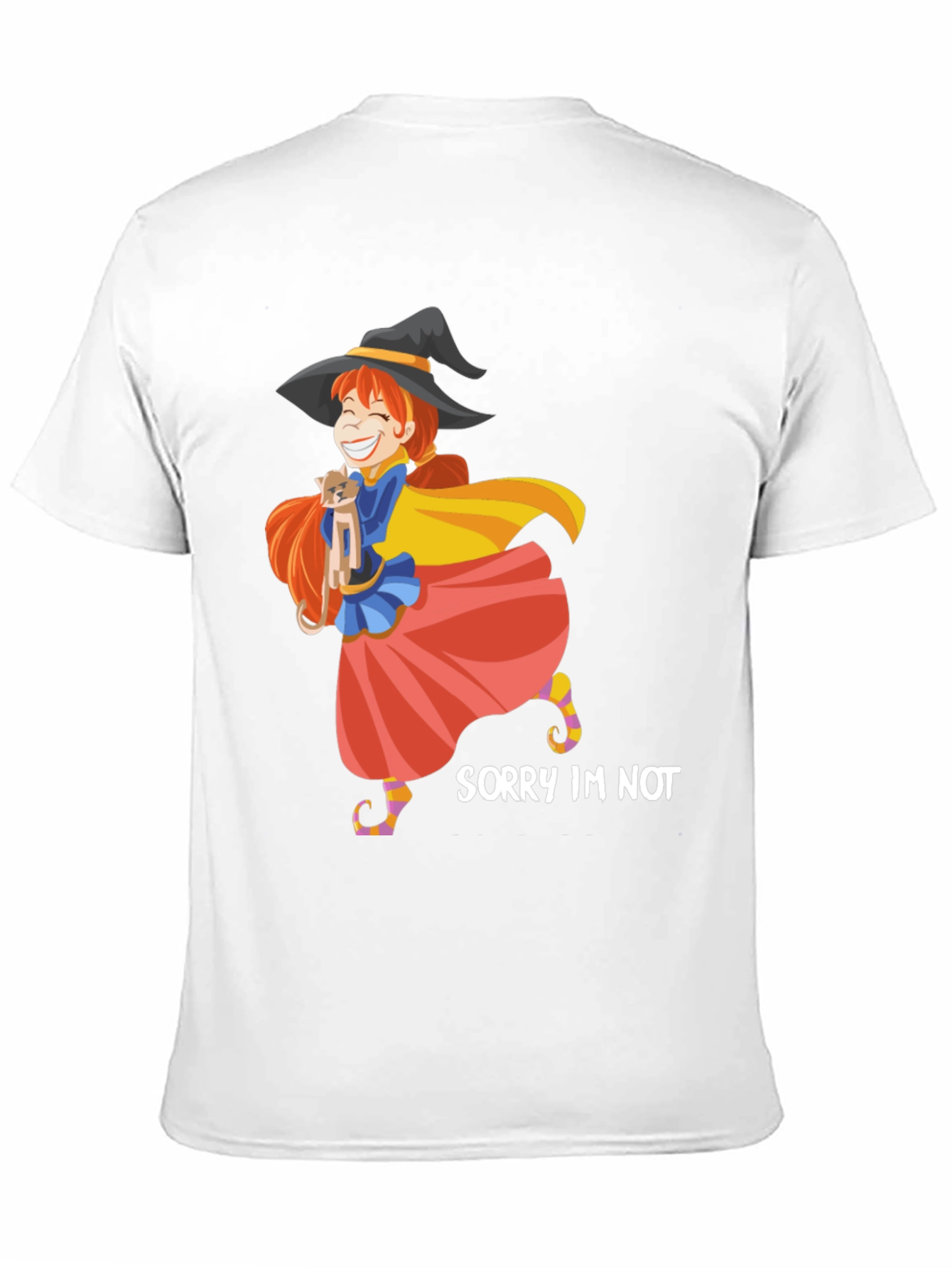 Witch Cat Lover T-Shirt - Sorry Im Not