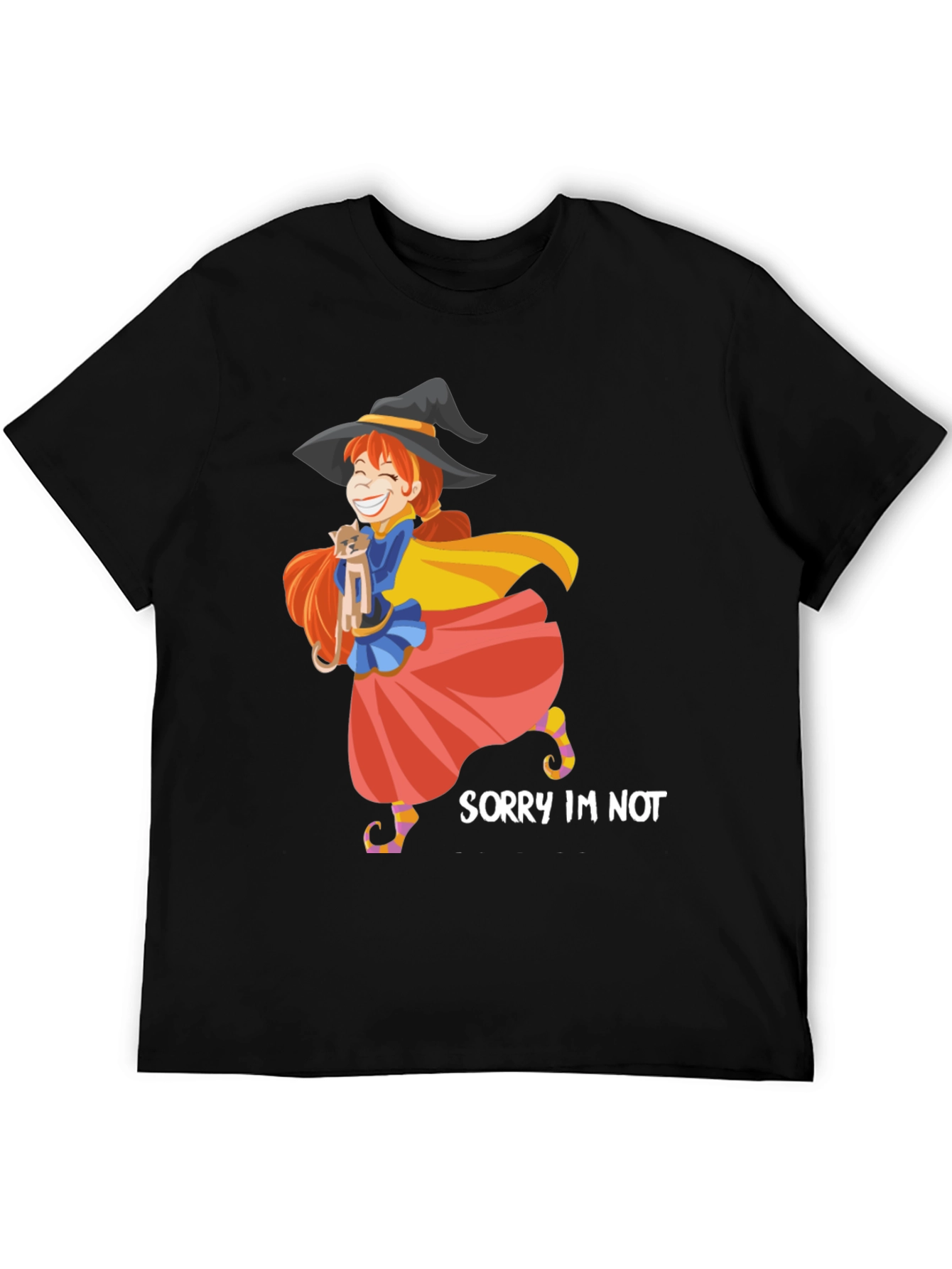 Witch Cat Lover T-Shirt - Sorry Im Not