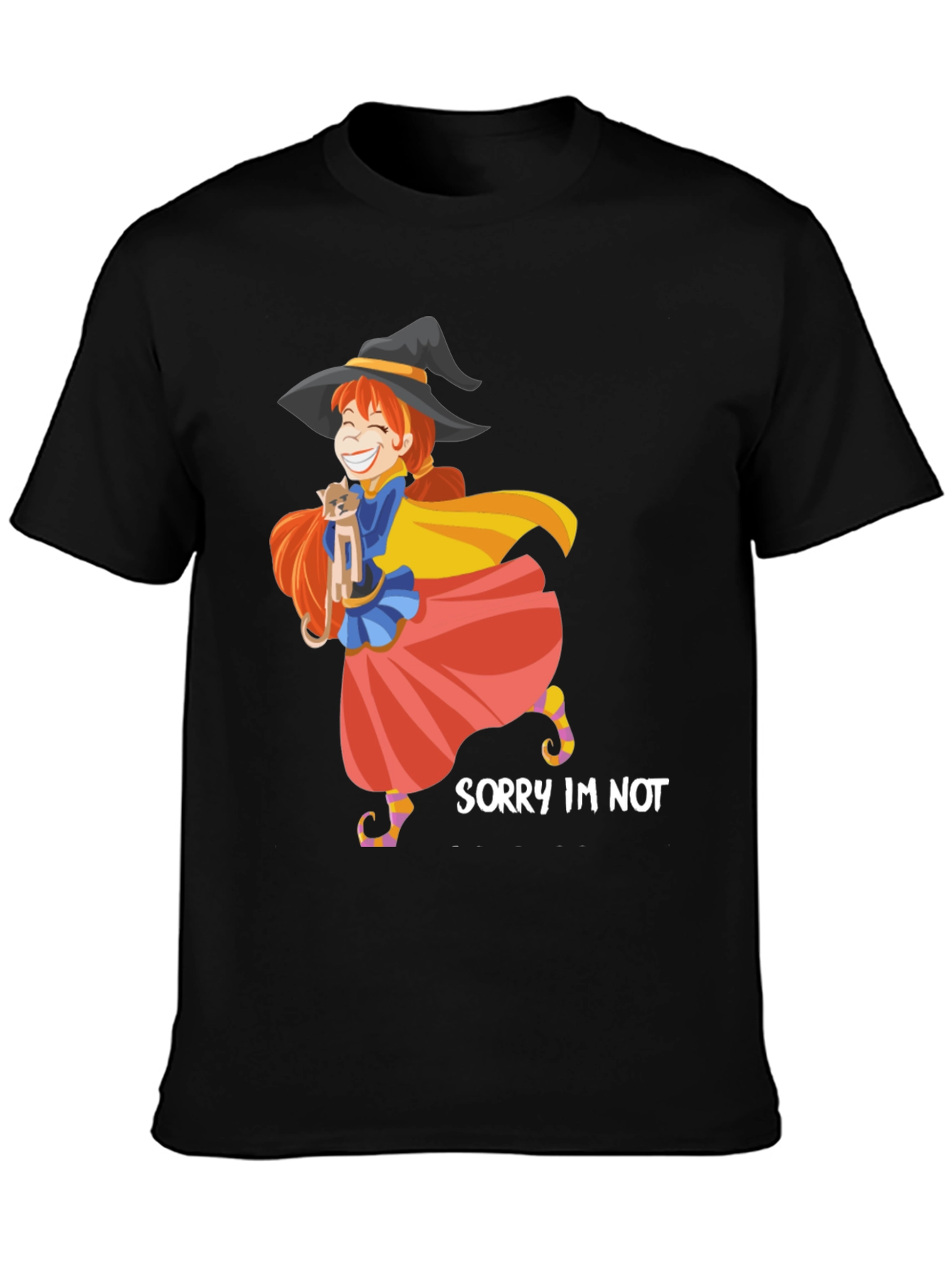 Witch Cat Lover T-Shirt - Sorry Im Not
