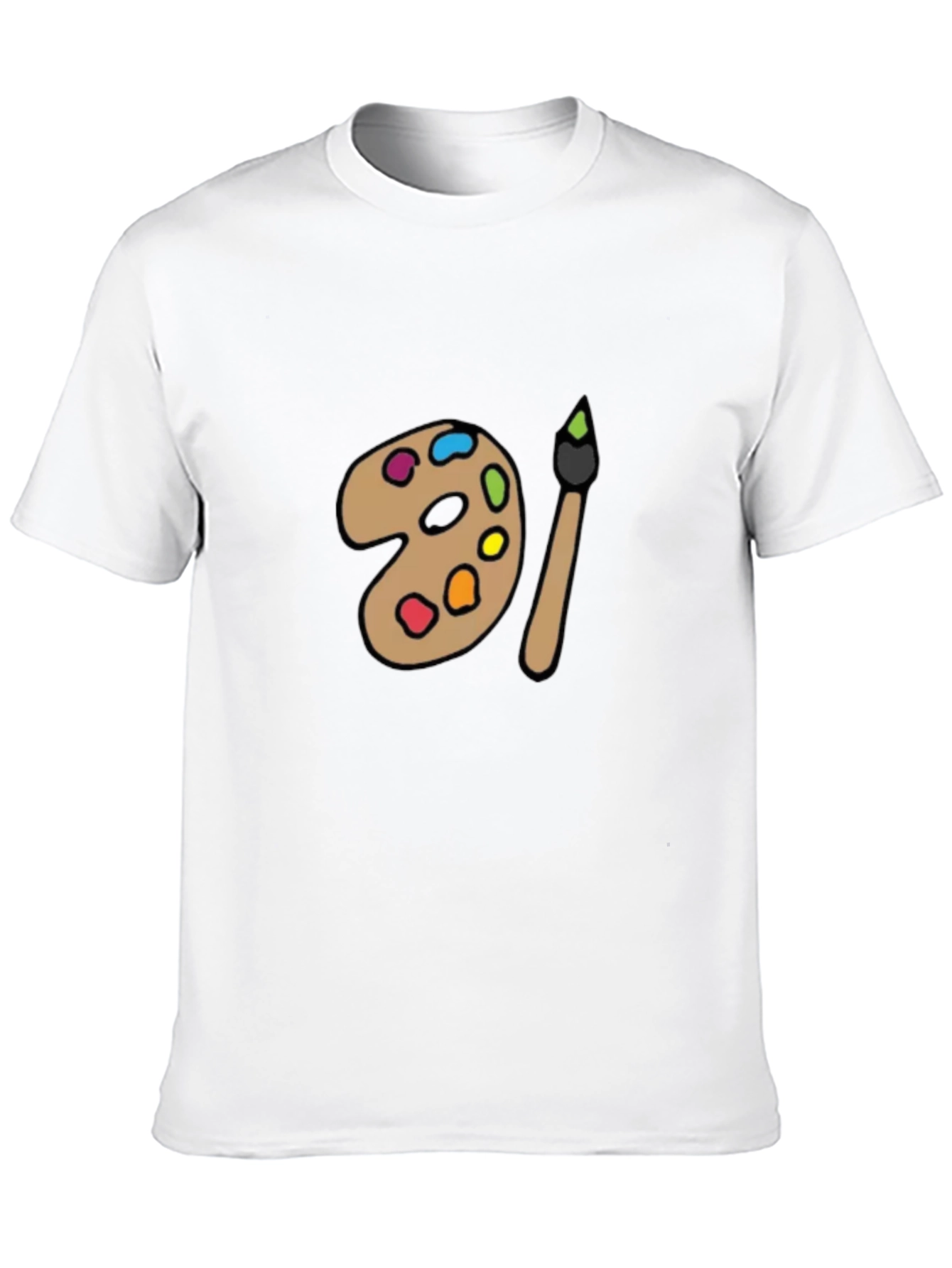 Artist Palette Graphic Tee - Black Cotton Shirt