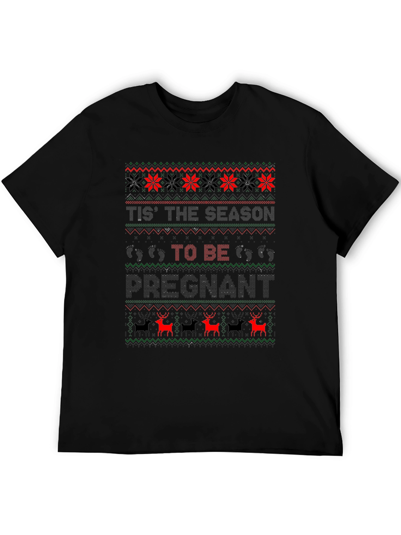 Ugly Christmas Pregnancy T-Shirt