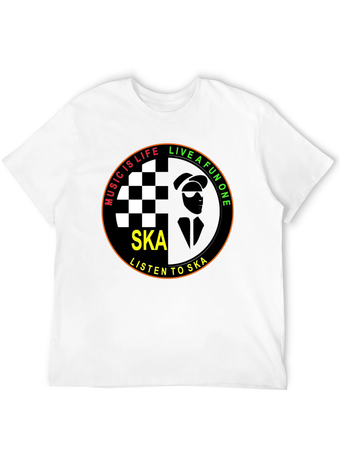 Ska Music Graphic T-Shirt - Black