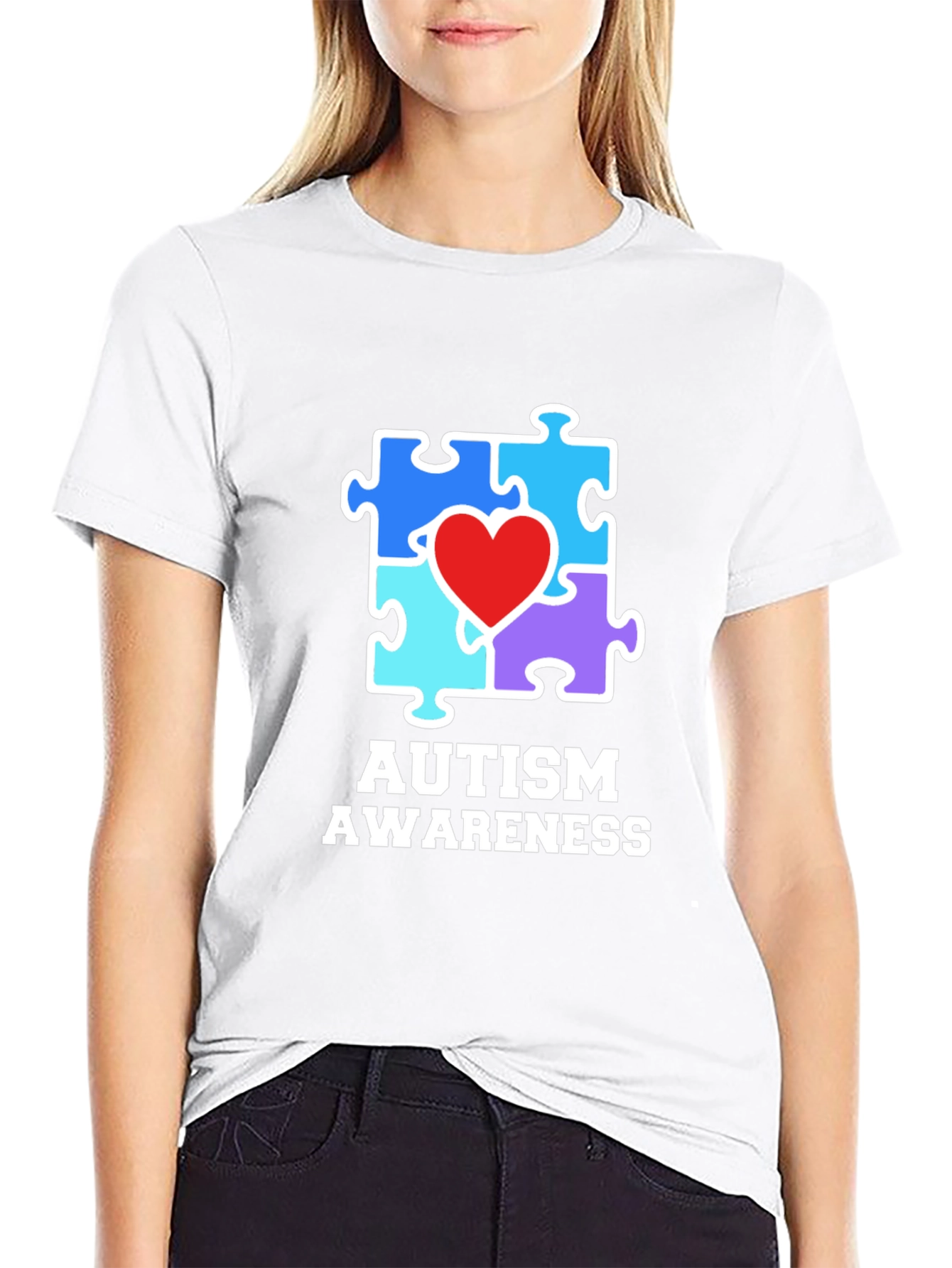 Autism Awareness Puzzle Piece Heart T-Shirt