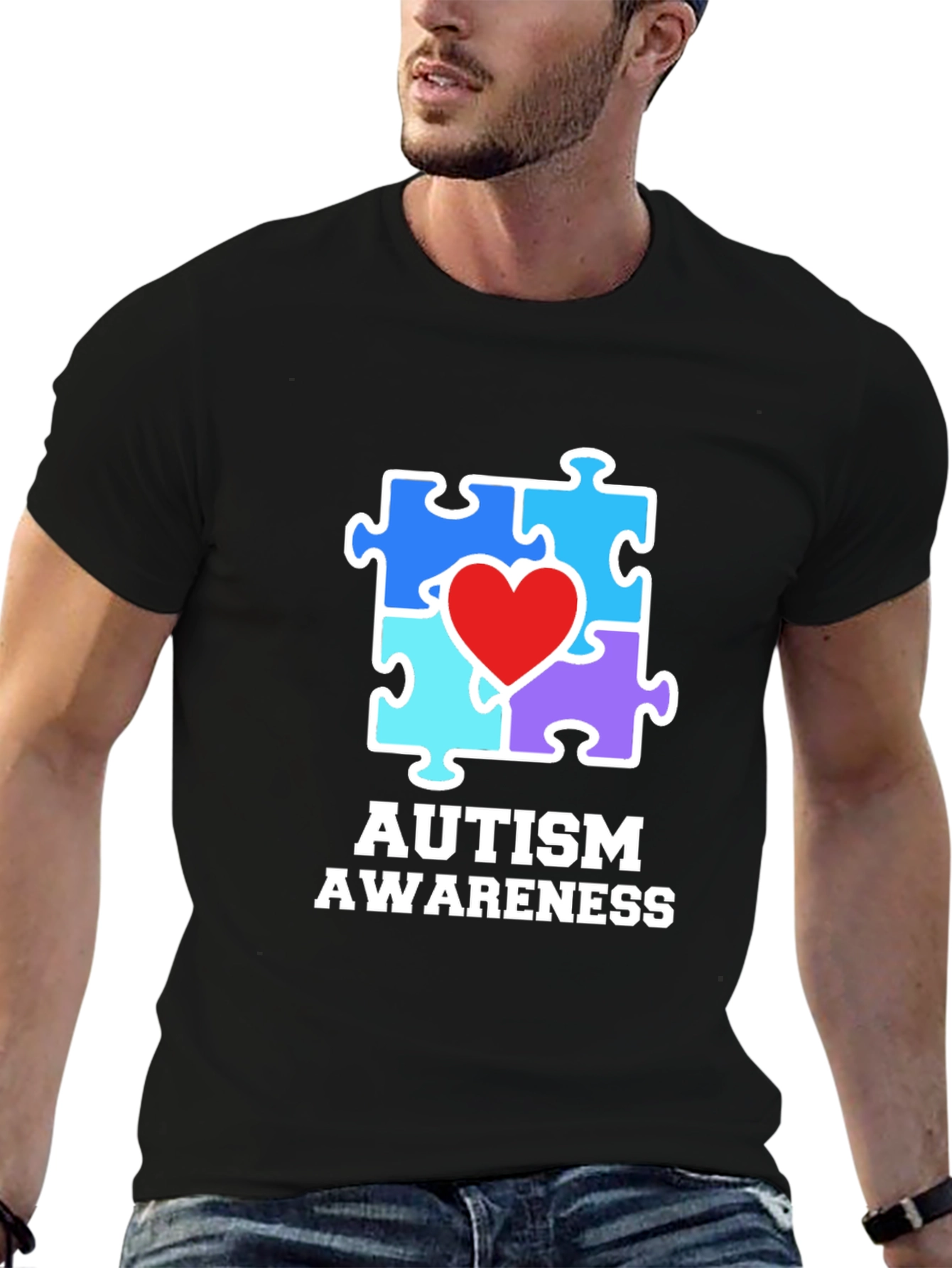 Autism Awareness Puzzle Piece Heart T-Shirt