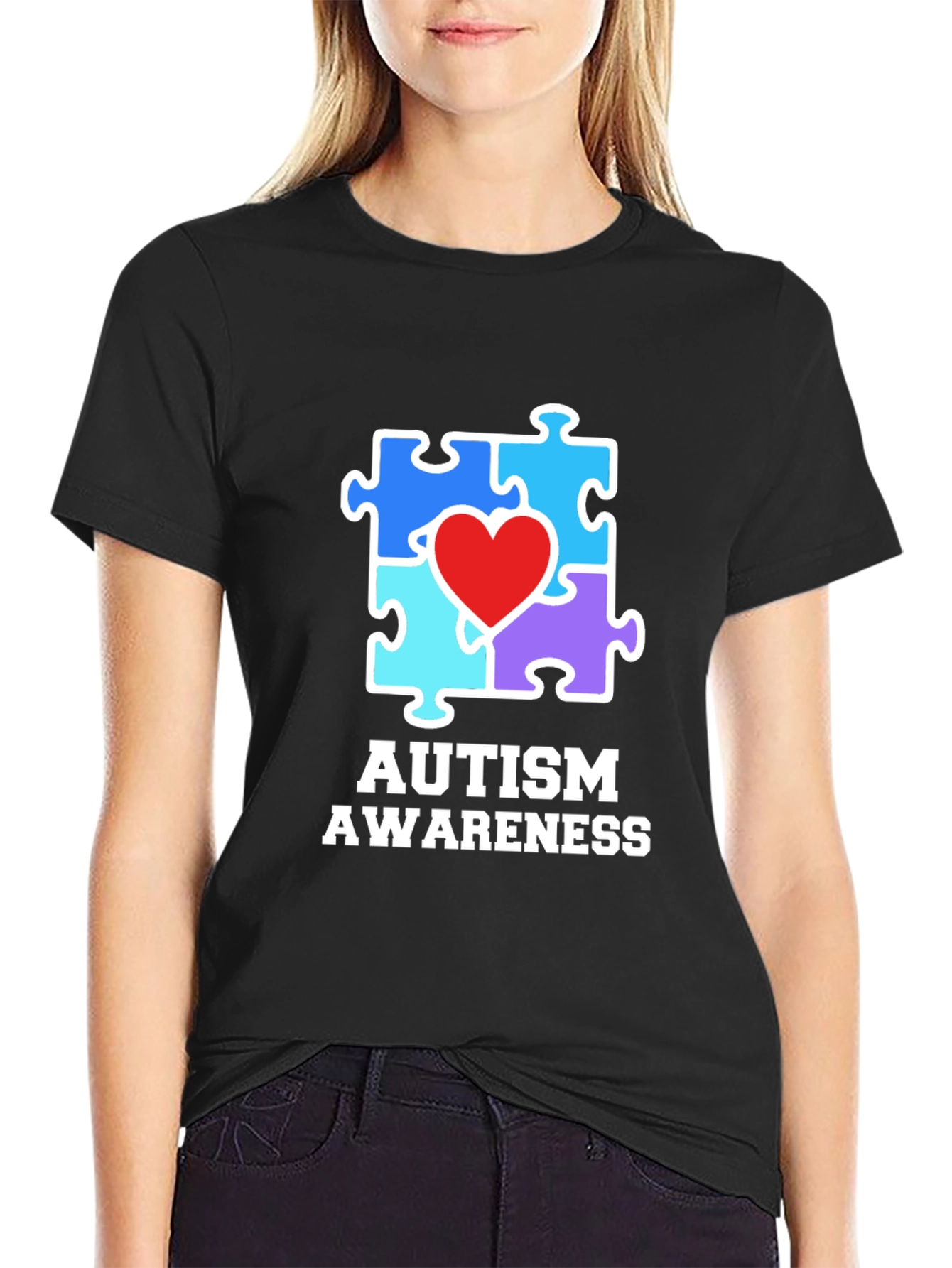 Autism Awareness Puzzle Piece Heart T-Shirt