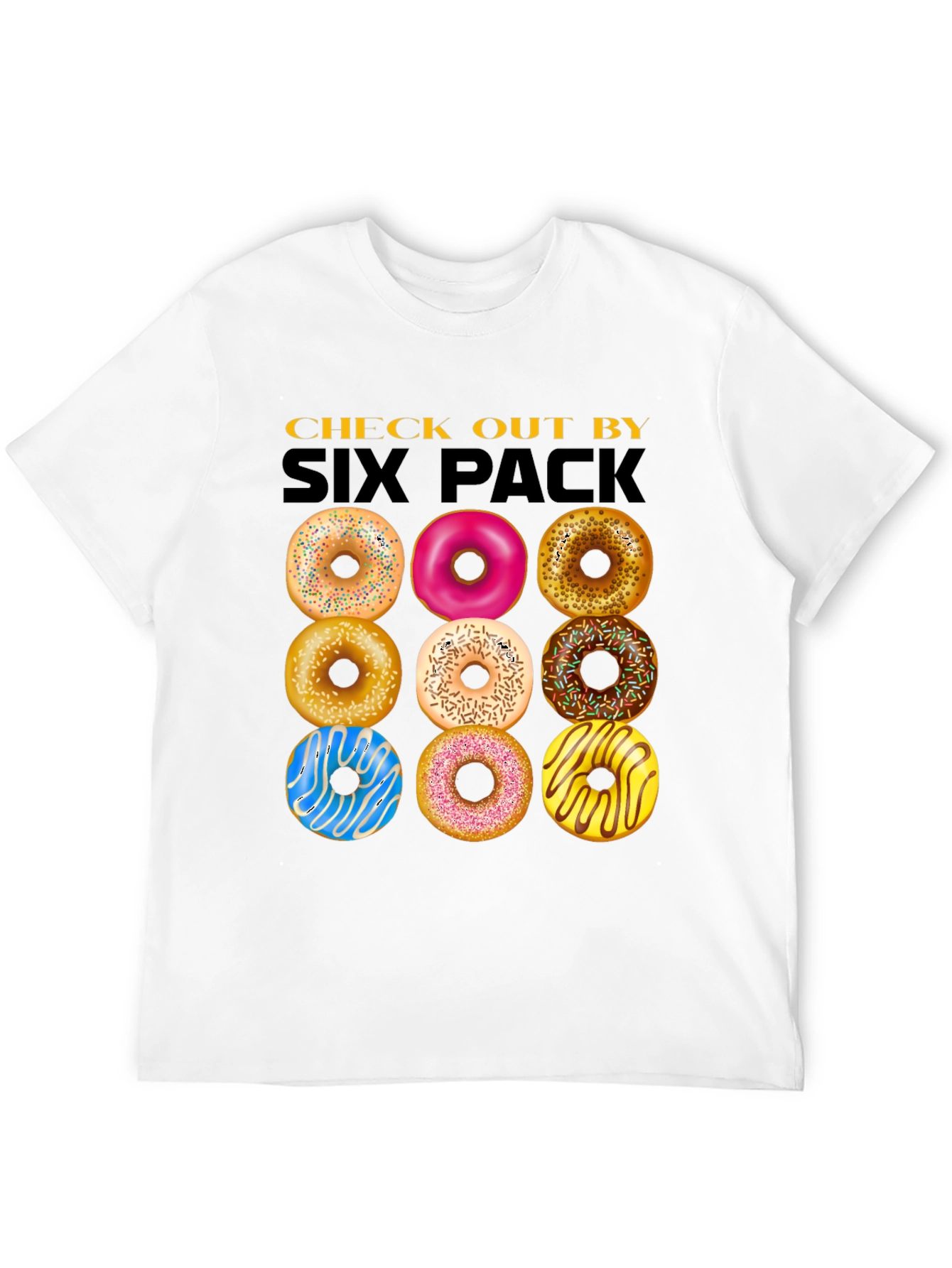 Donut Six Pack T-Shirt - Sweet Treat Graphic Tee