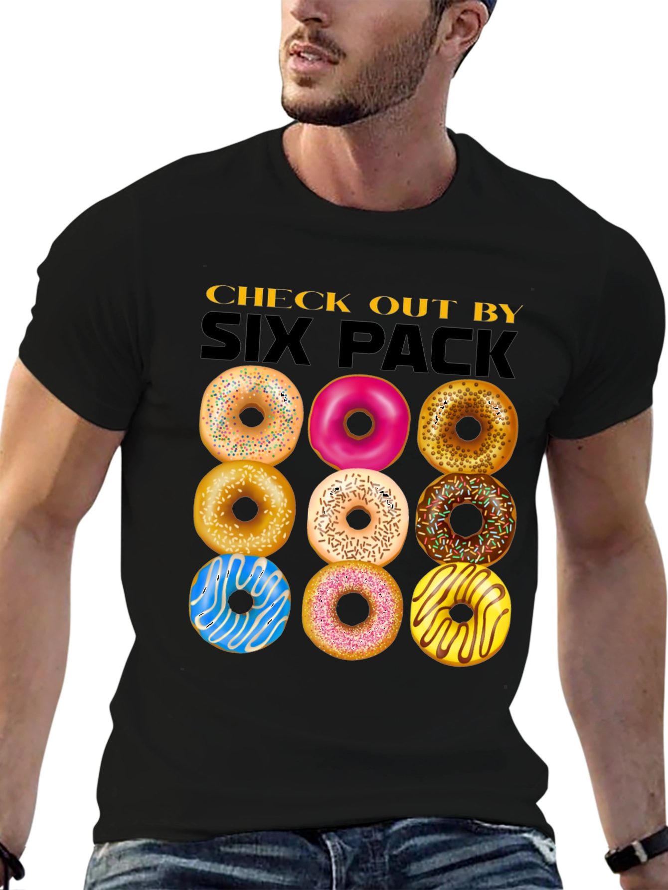 Donut Six Pack T-Shirt - Sweet Treat Graphic Tee