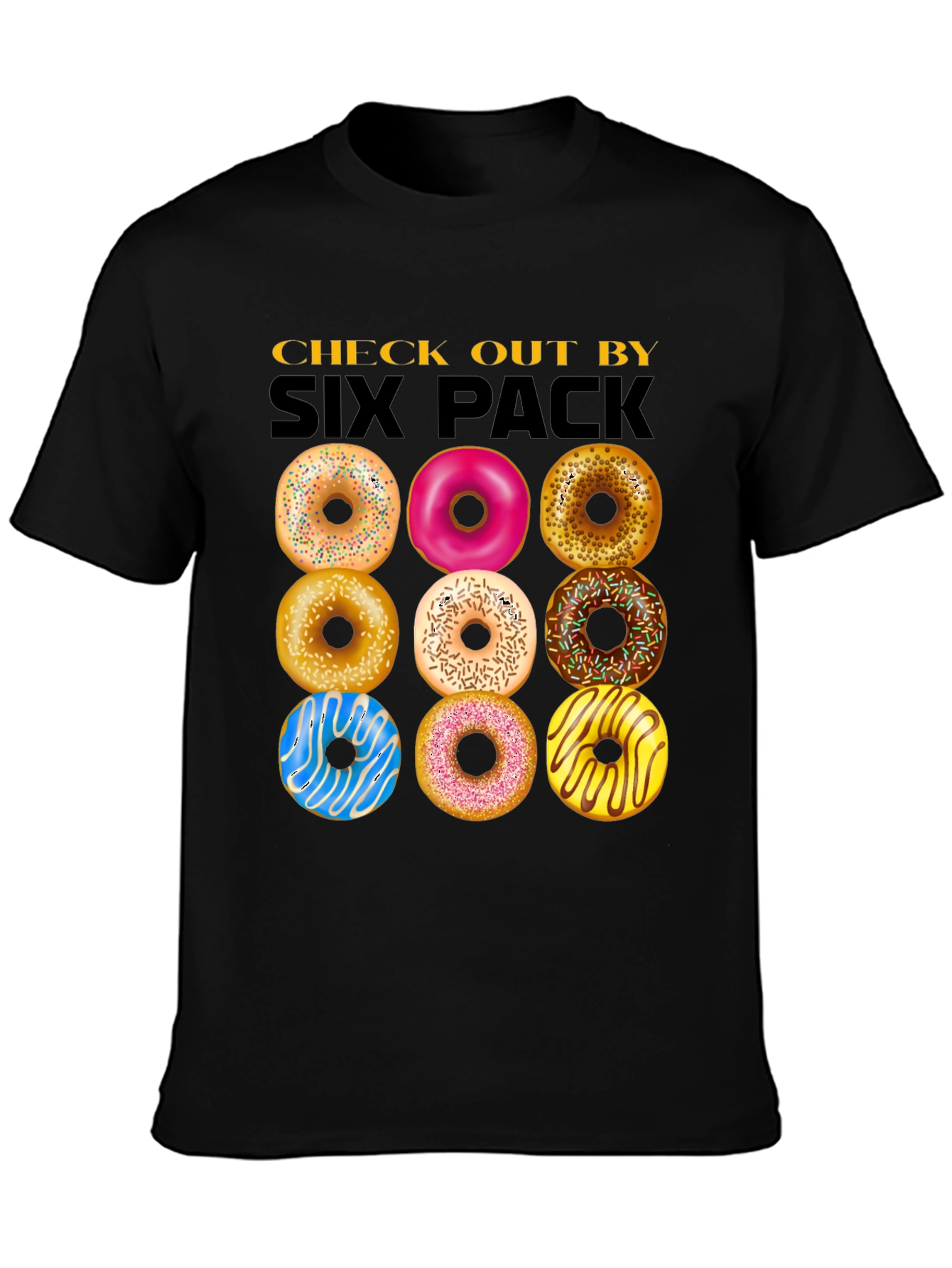 Donut Six Pack T-Shirt - Sweet Treat Graphic Tee
