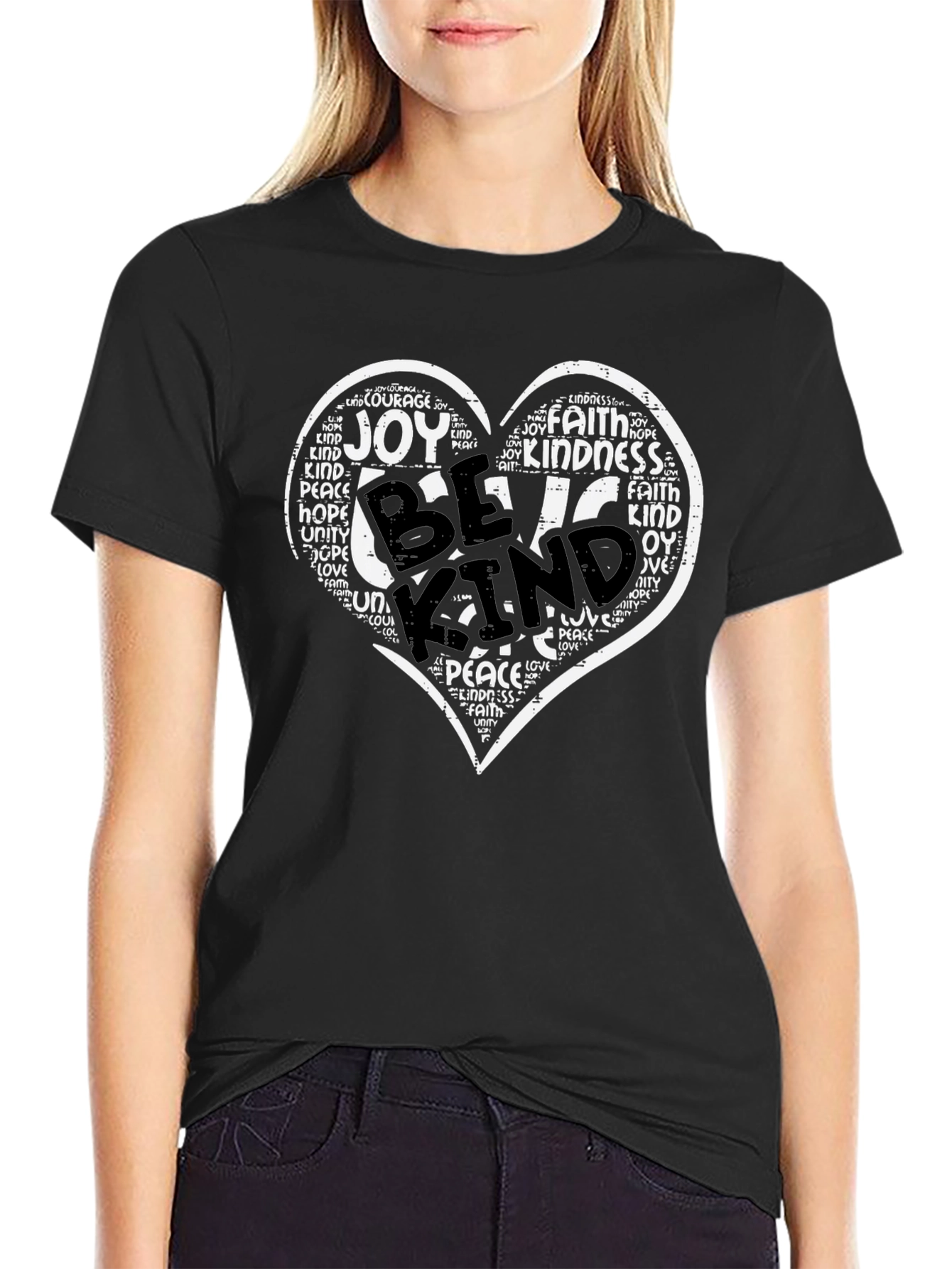 Be Kind T-Shirt Inspirational Heart Graphic Tee