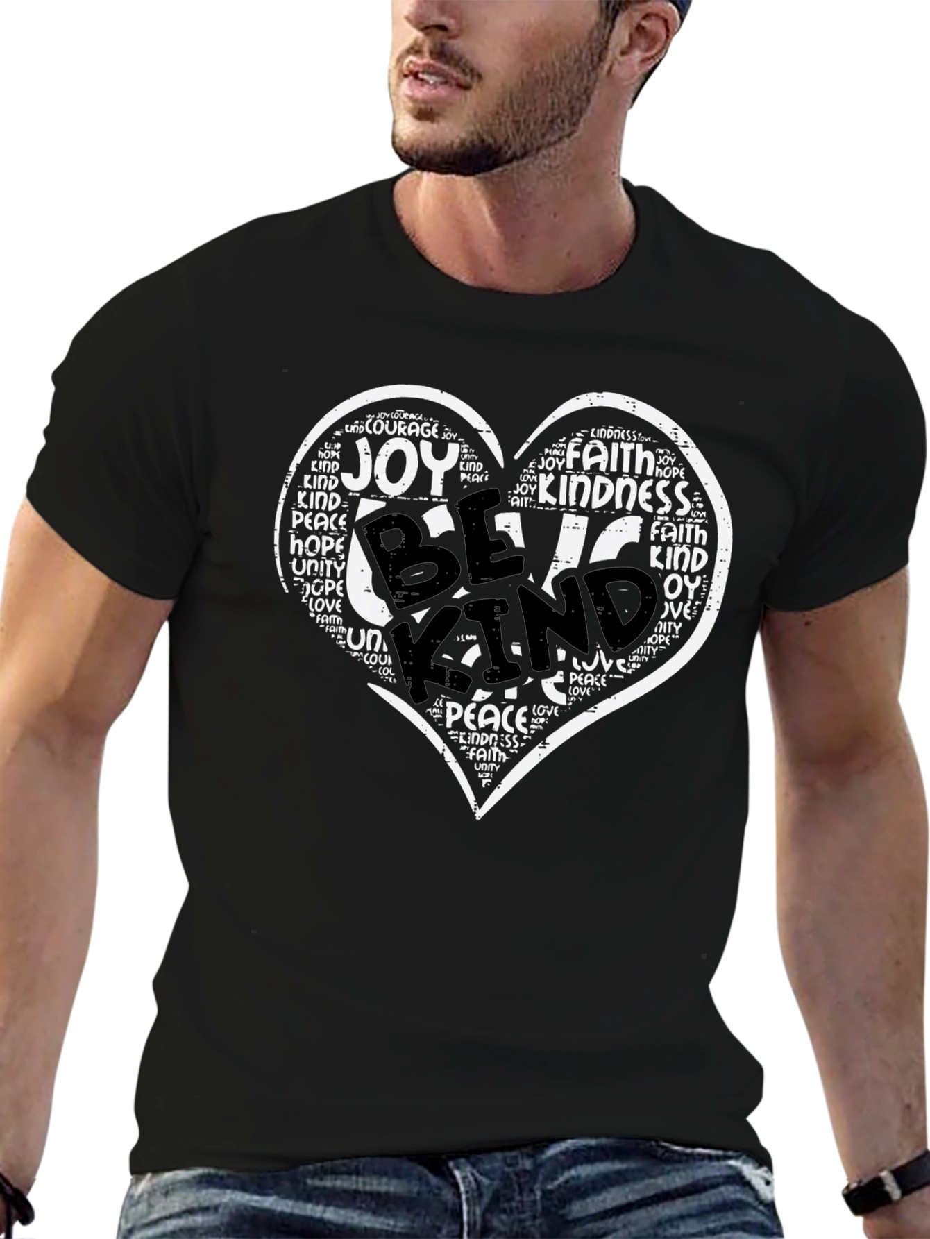 Be Kind T-Shirt Inspirational Heart Graphic Tee