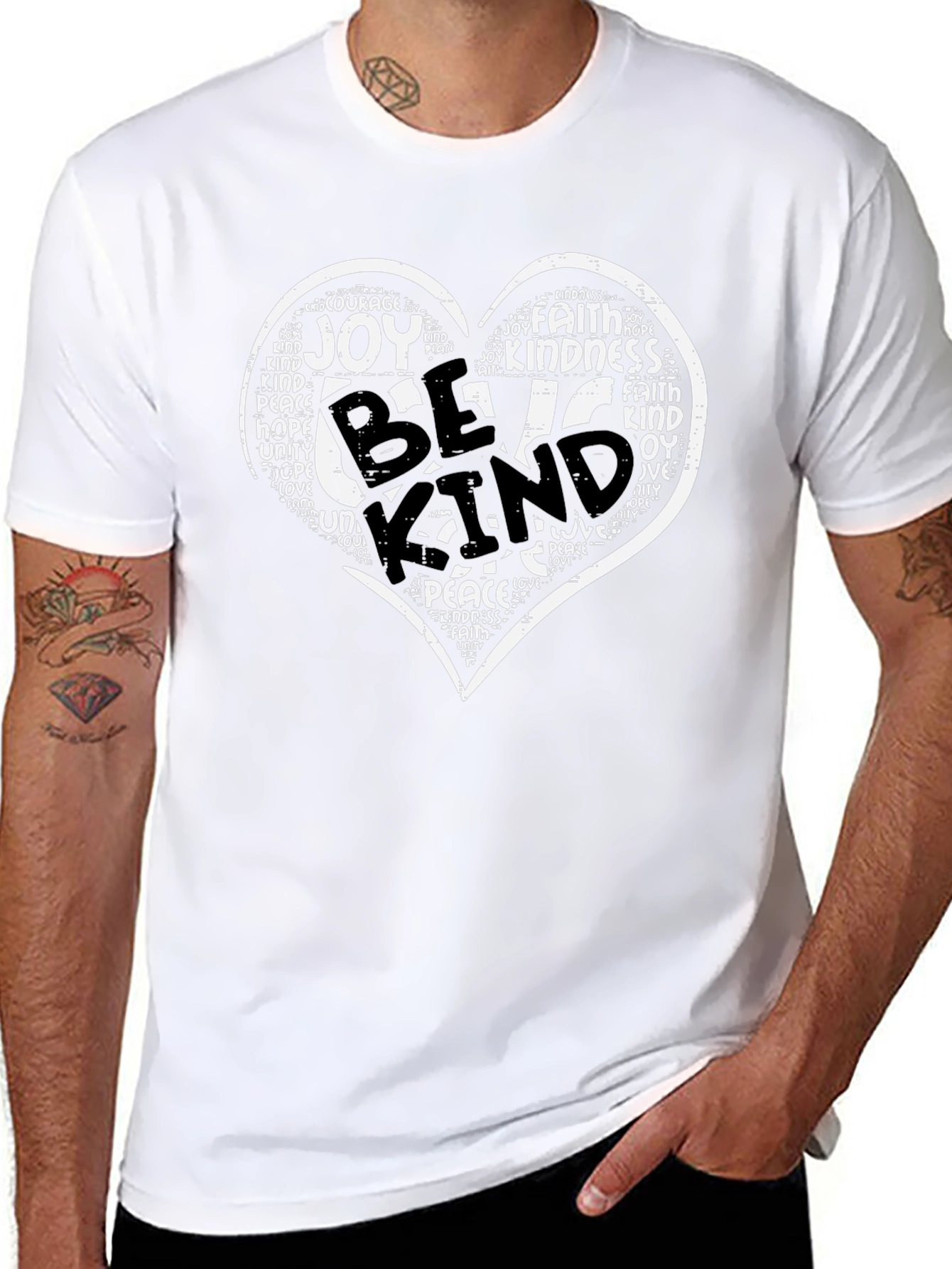 Be Kind T-Shirt Inspirational Heart Graphic Tee