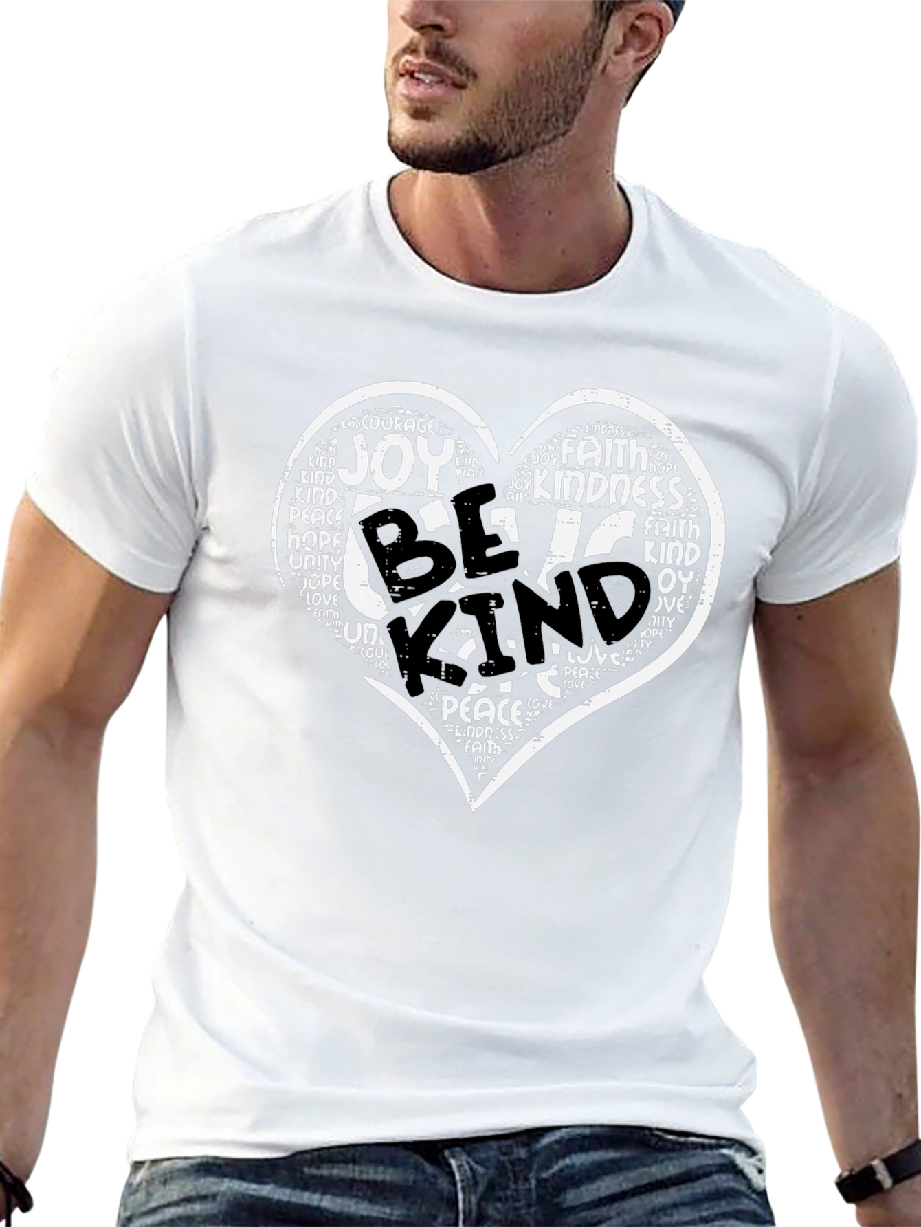 Be Kind T-Shirt Inspirational Heart Graphic Tee