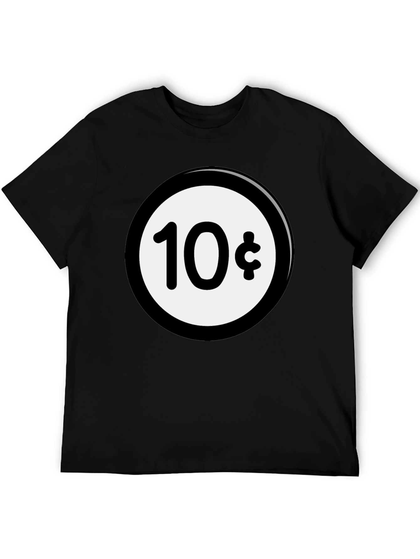 Novelty 10 Cent T-Shirt - Black Graphic Tee