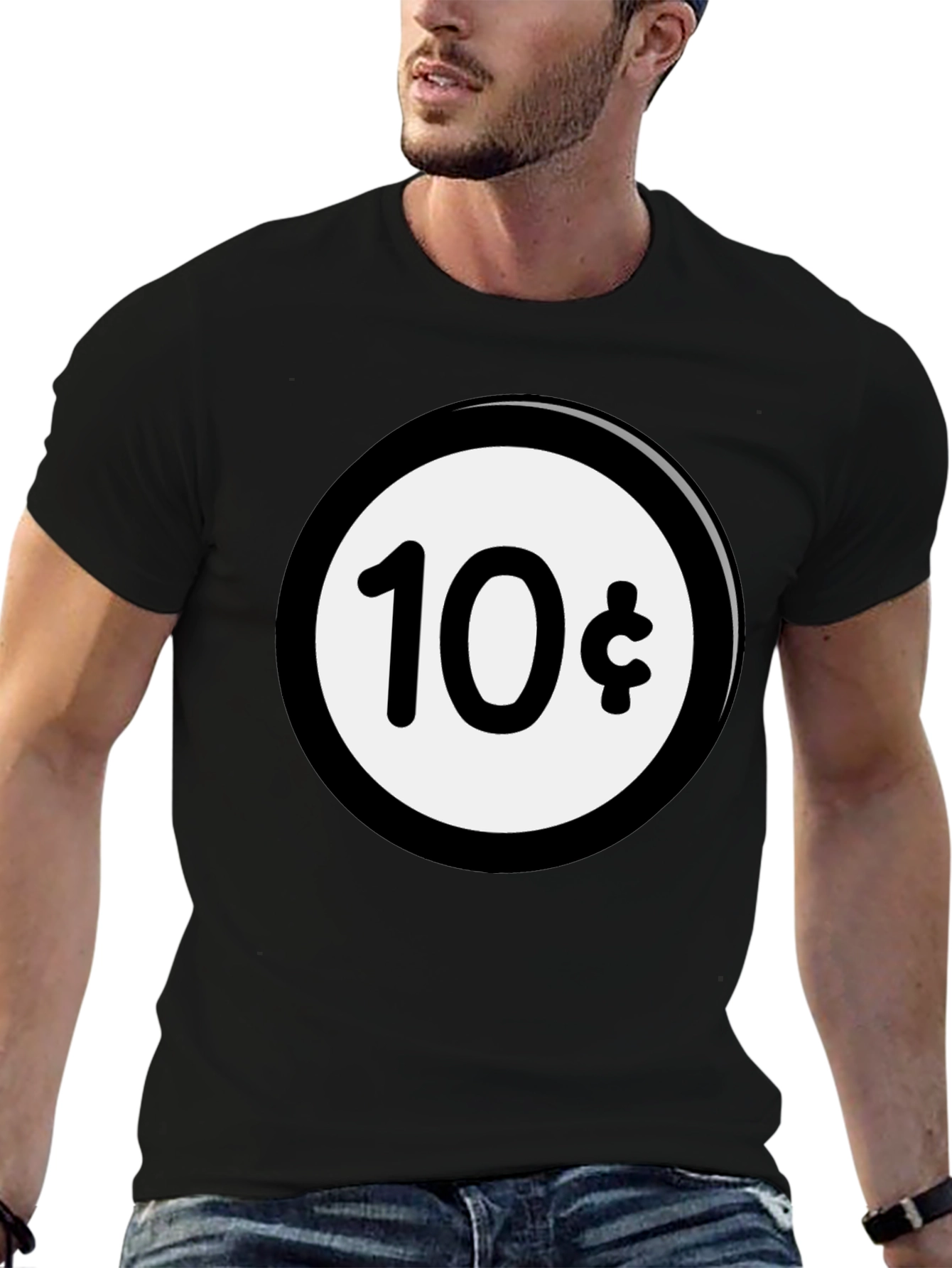 Novelty 10 Cent T-Shirt - Black Graphic Tee