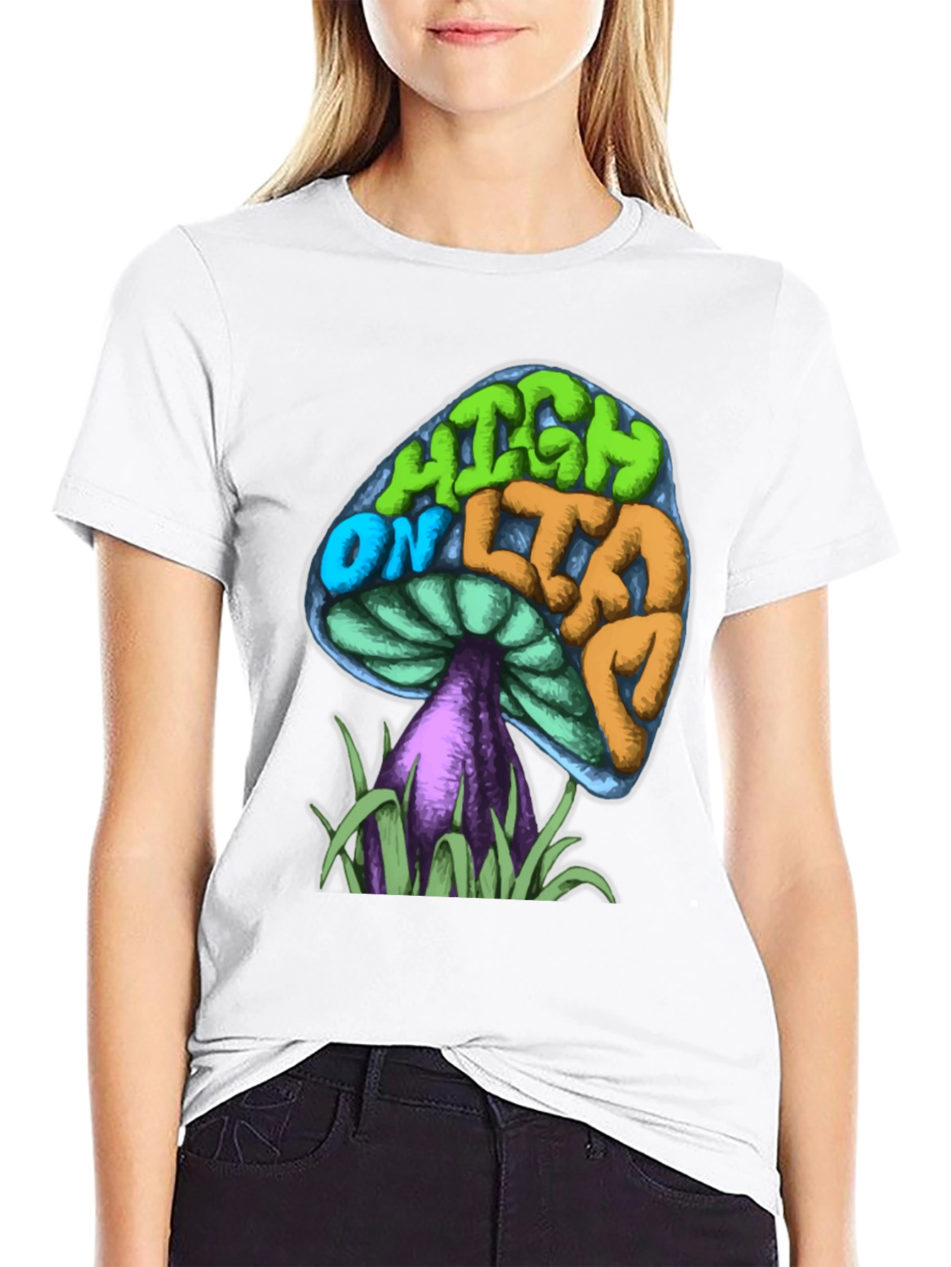 Psychedelic Mushroom Graphic Tee - High On Life