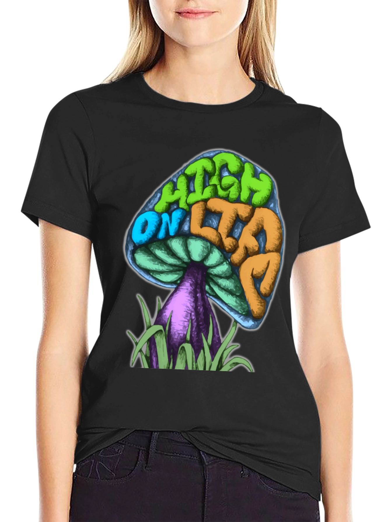 Psychedelic Mushroom Graphic Tee - High On Life