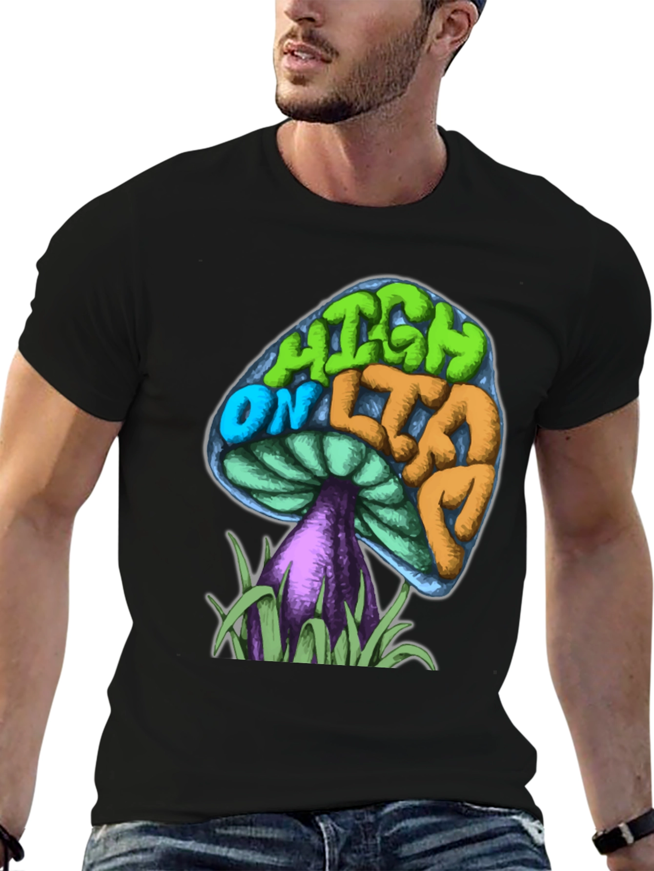 Psychedelic Mushroom Graphic Tee - High On Life