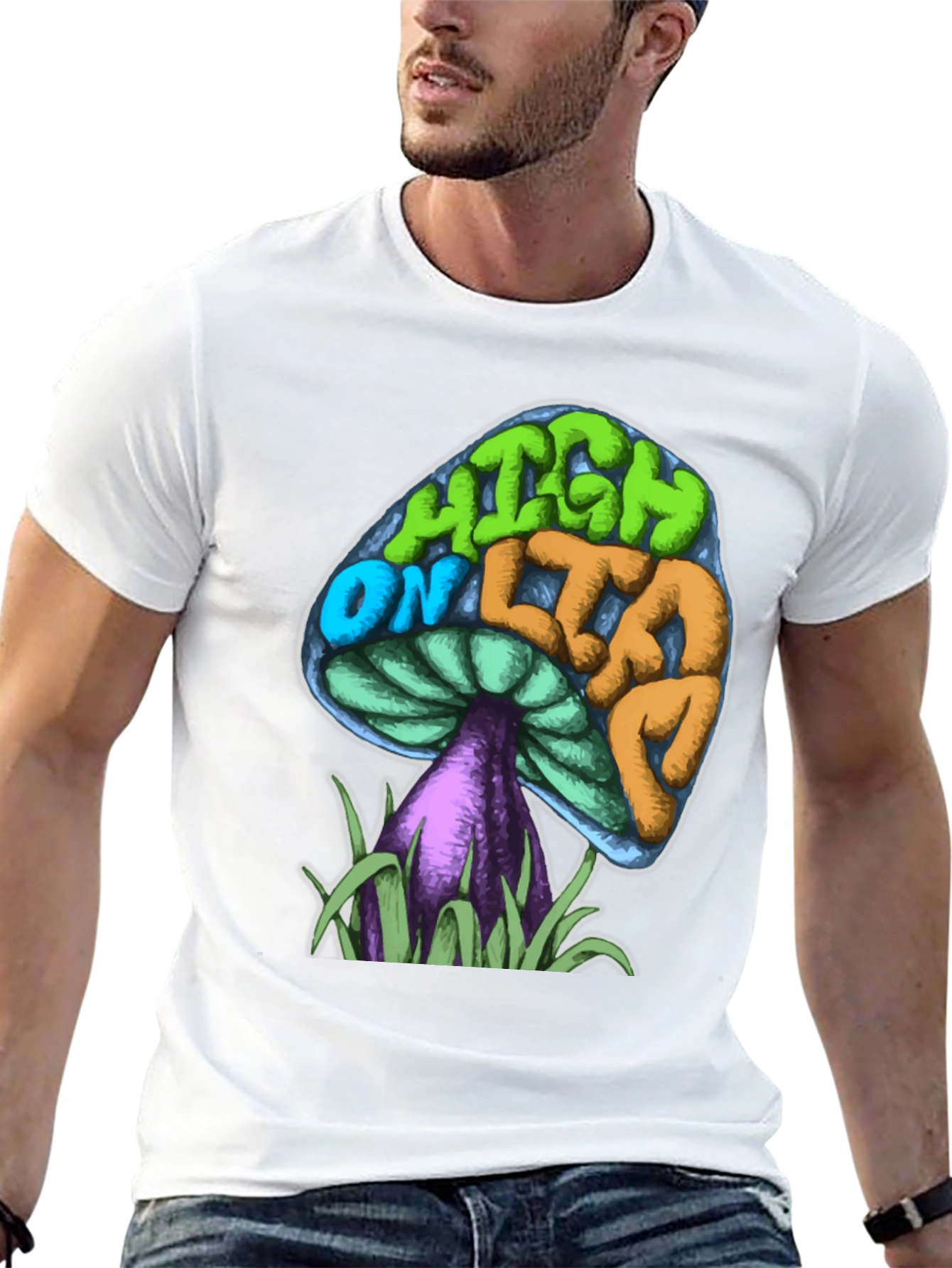 Psychedelic Mushroom Graphic Tee - High On Life