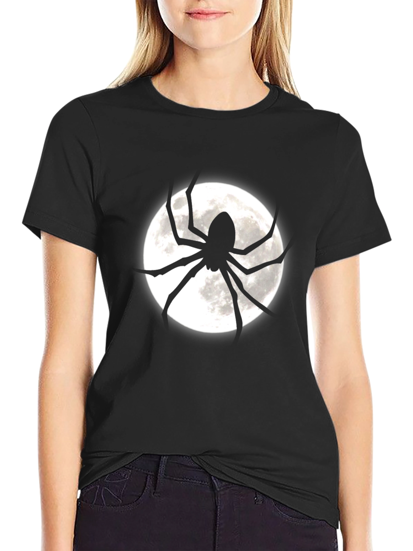 Spider Moon Graphic Tee - Halloween