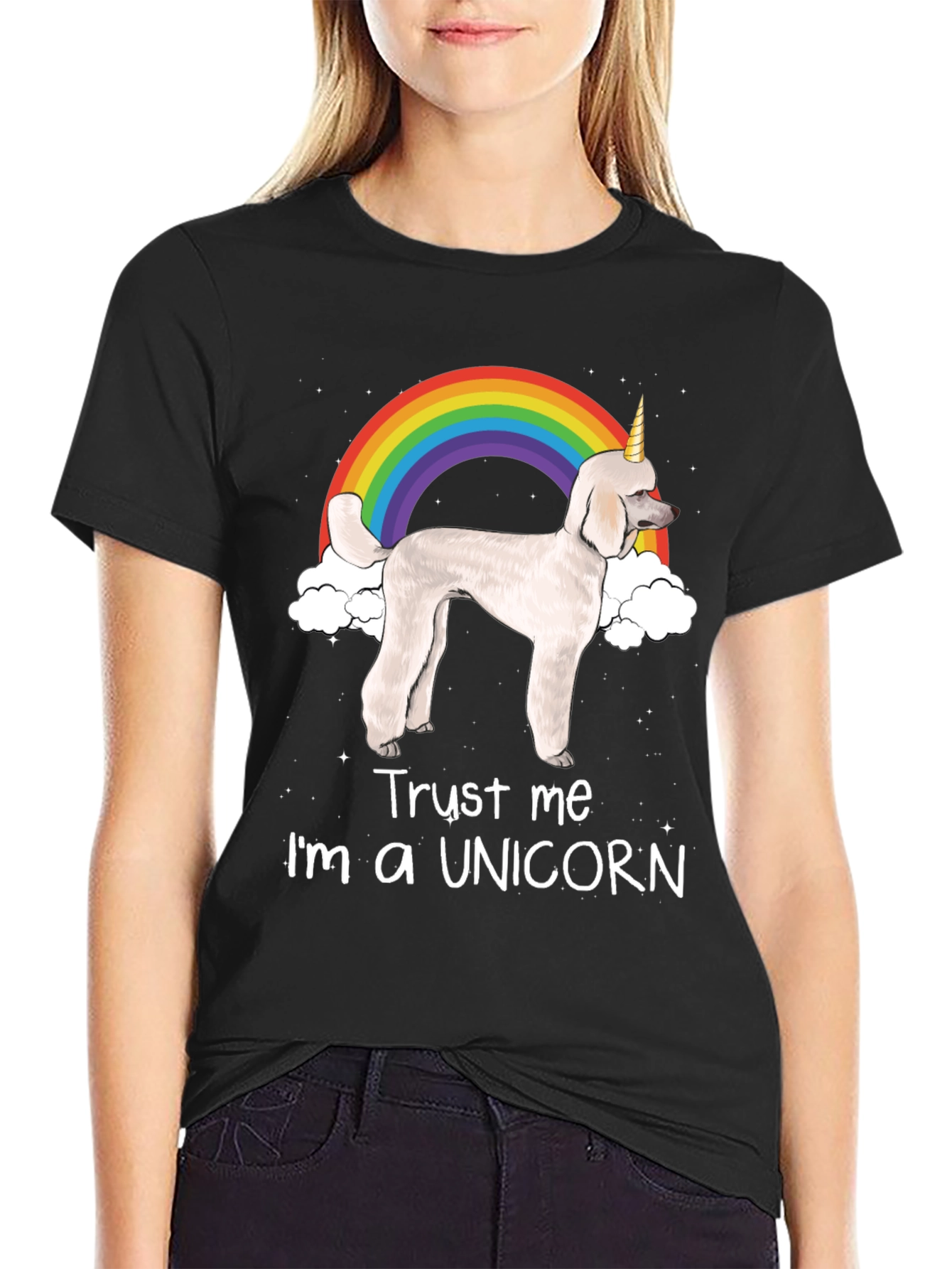 Unicorn Poodle Graphic T-Shirt